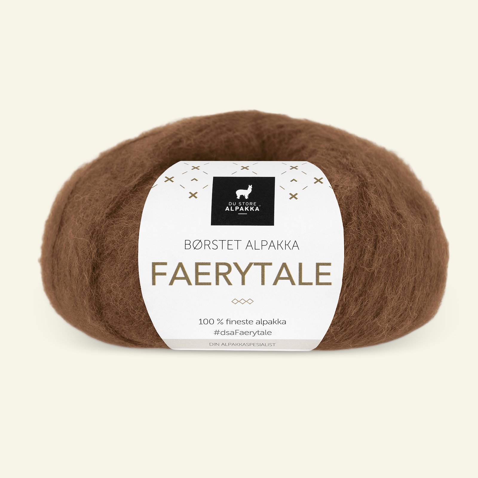 Du Store Alpakka, børstet alpakkagarn "Faerytale", kanel (800) 90000607_pack