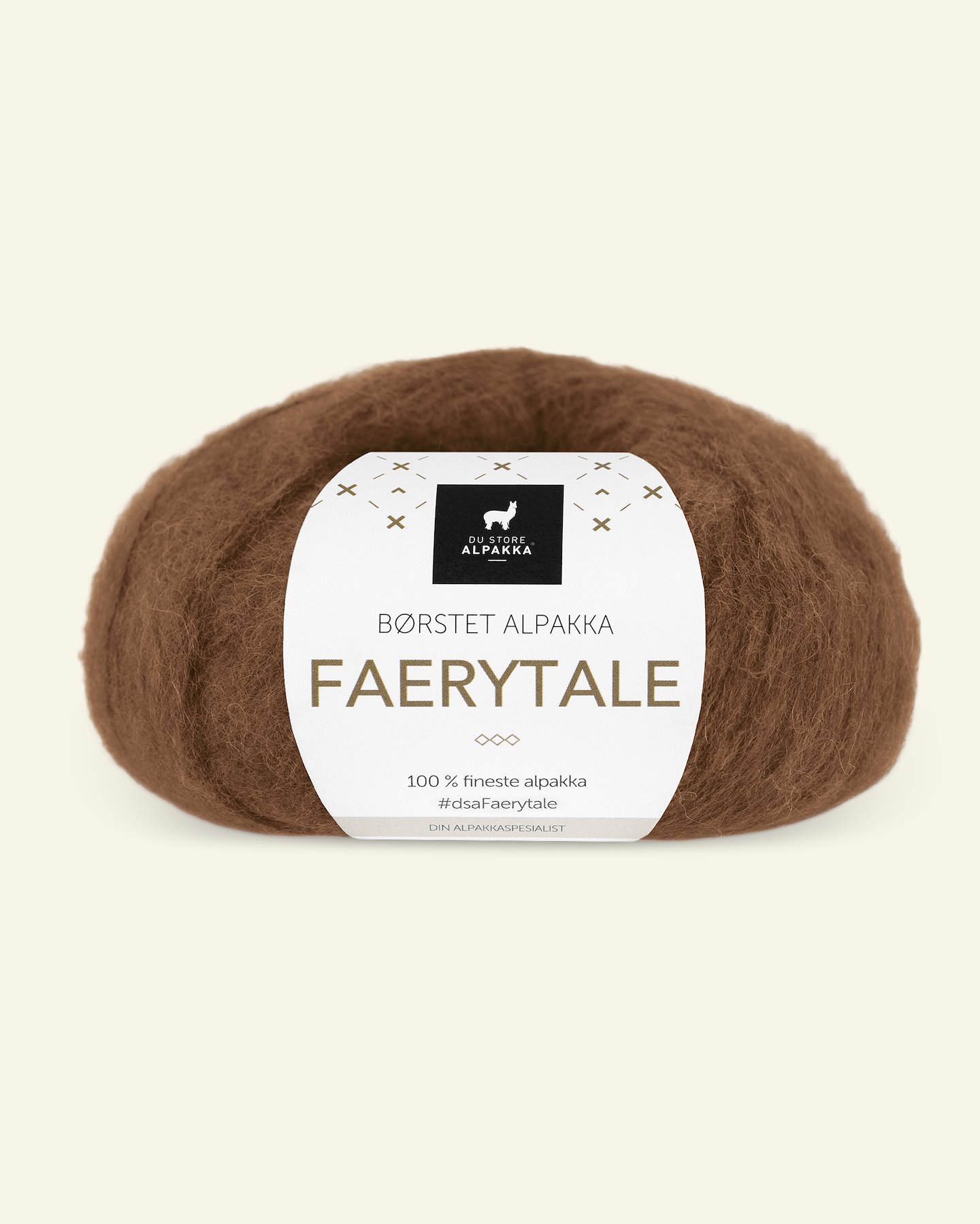 Du Store Alpakka, børstet alpakkagarn "Faerytale", kanel (800) 90000607_pack