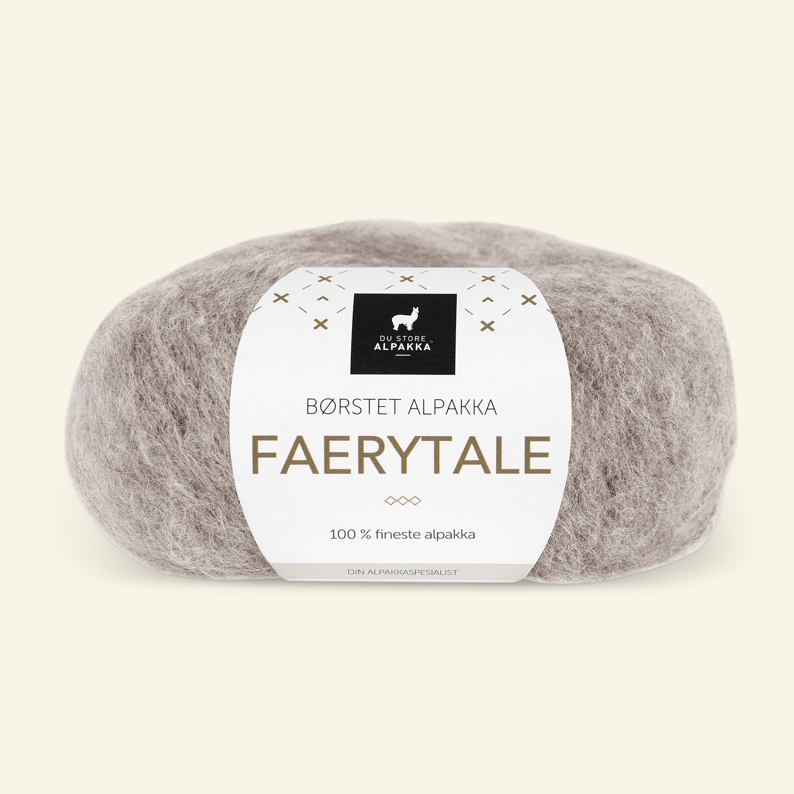 Du Store Alpakka, børstet alpakkagarn "Faerytale", lys gråbrun (758) 90000592_pack