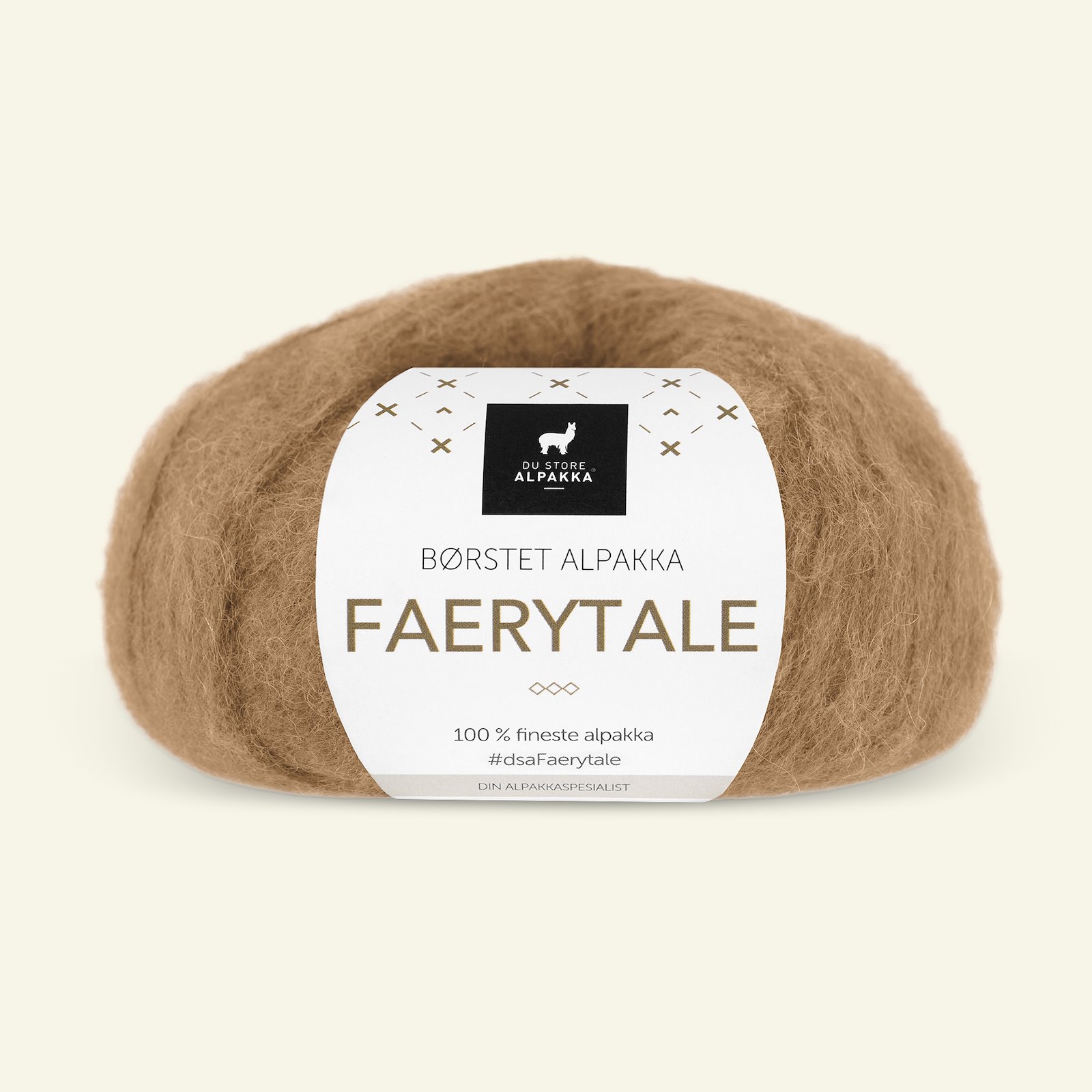 Du Store Alpakka, børstet alpakkagarn "Faerytale", nougat (799) 90000606_pack