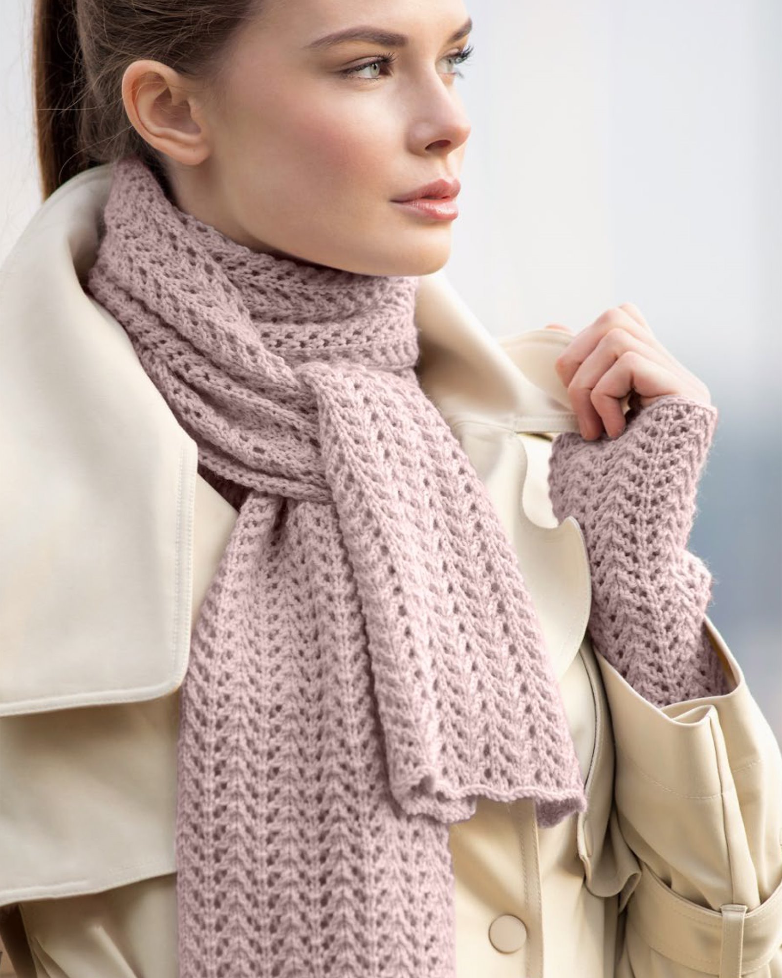 Du Store Alpakka, knitting pattern – Jenny Scarf & Wrist warmers DALE3006_Jenny_Scarf_Wrist_Warmers.jpg
