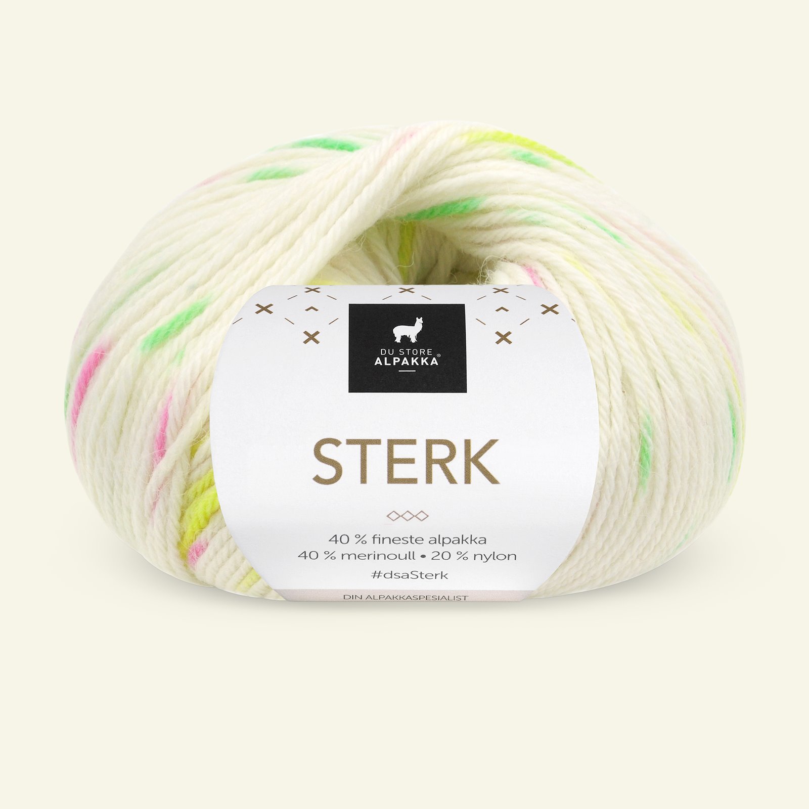 Du Store Alpakka Sterk hvid/neon print 90001239_pack
