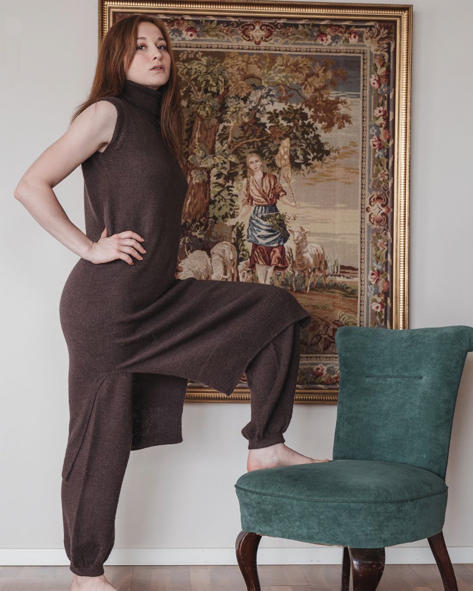 Du Store Alpakka, strikkeoppskrift – Riana kjole DALE2053_Riana_Dress.jpg