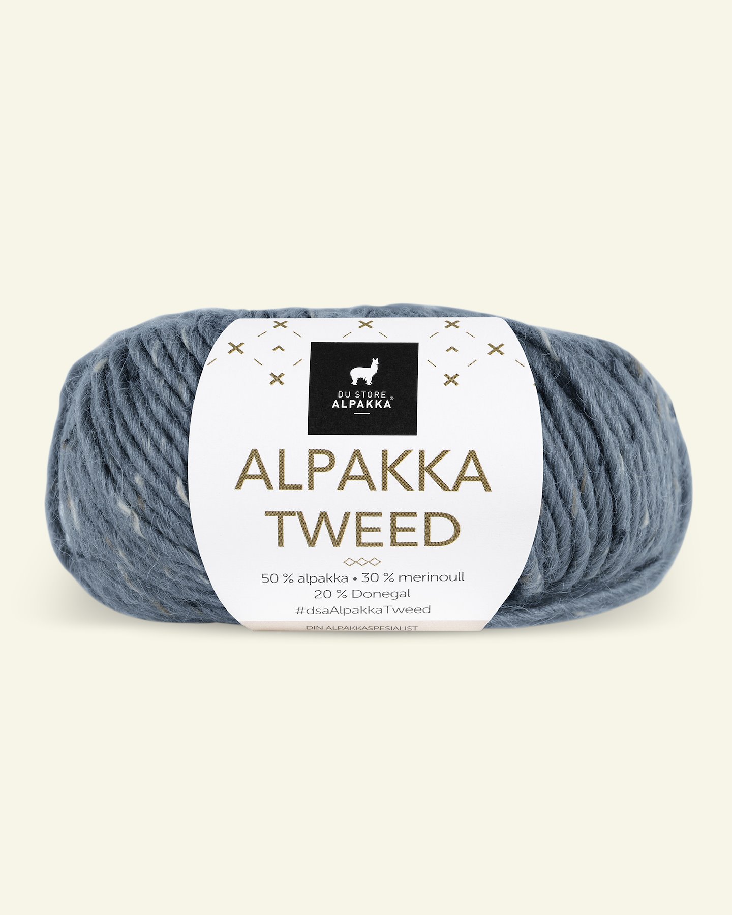 Du Store Alpakka, tweed uldgarn "Alpakka Tweed", blå (104) 90000522_pack