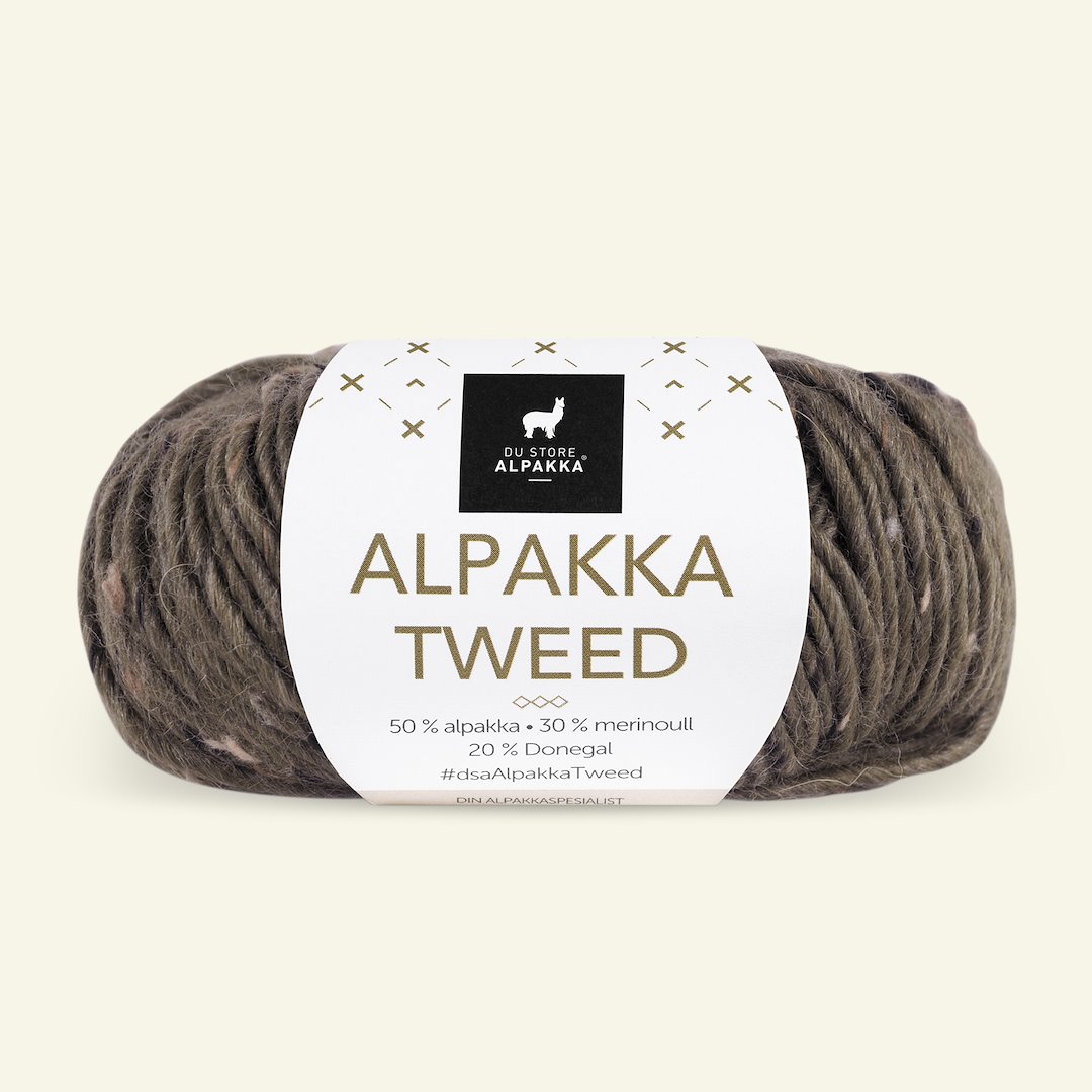 Se Du Store Alpakka, tweed uldgarn "Alpakka Tweed", brun (112) hos Selfmade