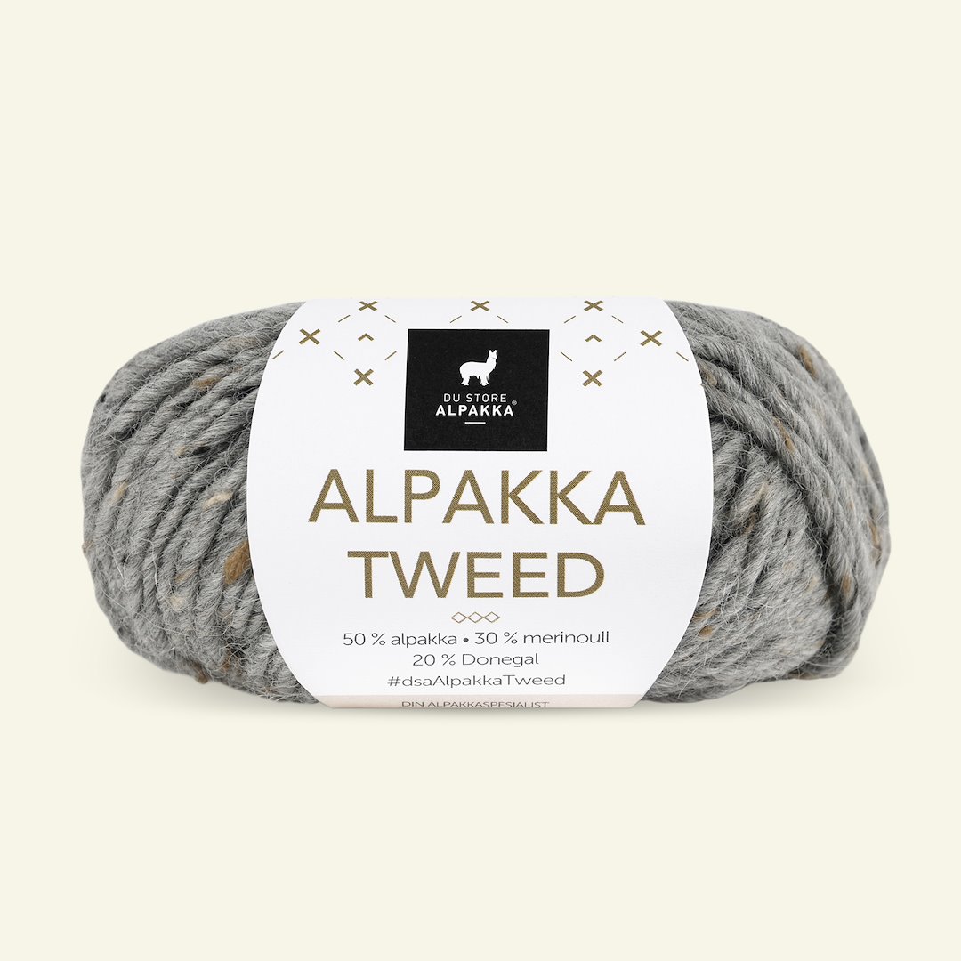 Se Du Store Alpakka, tweed uldgarn "Alpakka Tweed", grå (101) hos Selfmade