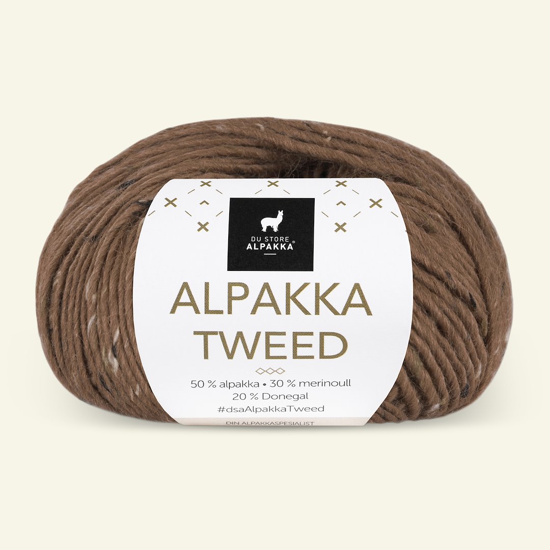 Se Du Store Alpakka, tweed uldgarn "Alpakka Tweed", karamel (135) hos Selfmade