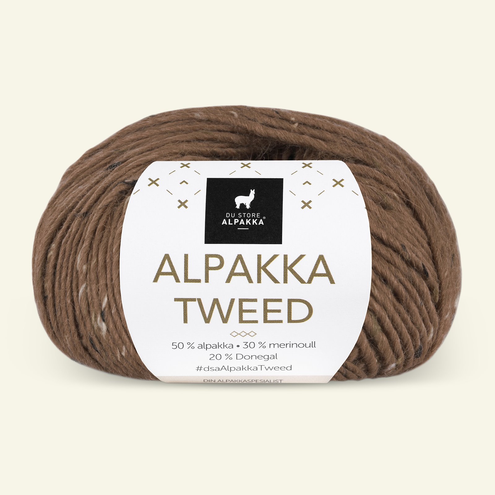 Du Store Alpakka, tweed uldgarn "Alpakka Tweed", karamel (135) 90000535_pack