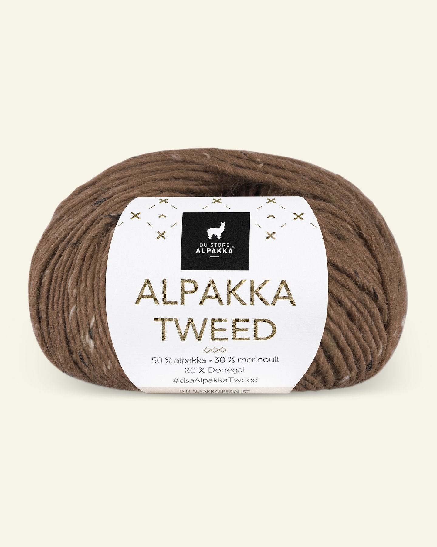 Du Store Alpakka, tweed uldgarn "Alpakka Tweed", karamel (135) 90000535_pack
