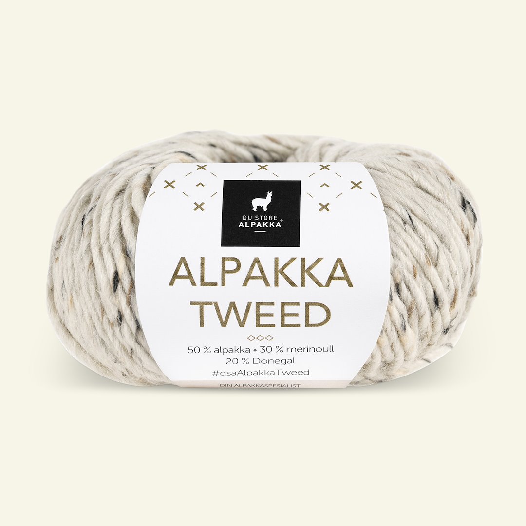 Se Du Store Alpakka, tweed uldgarn "Alpakka Tweed", natur (113) hos Selfmade