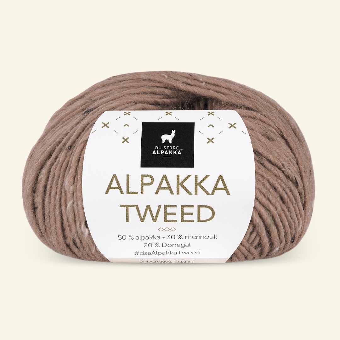 Se Du Store Alpakka, tweed uldgarn "Alpakka Tweed", nougat (134) hos Selfmade