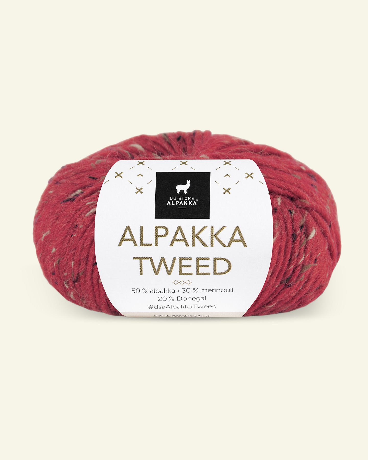 Du Store Alpakka, tweed uldgarn "Alpakka Tweed", rød (120) 90000529_pack