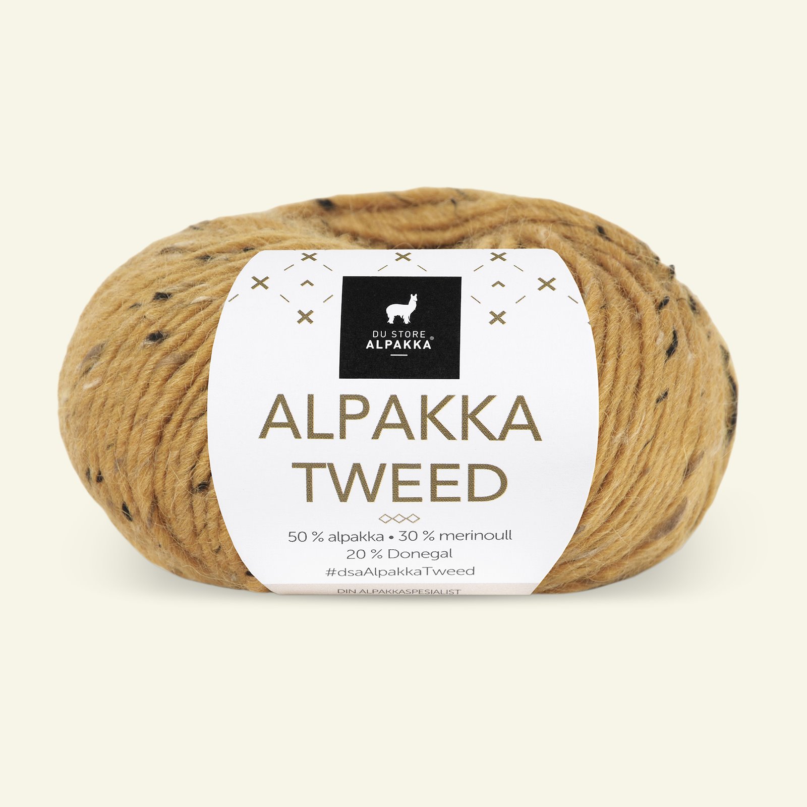 Du Store Alpakka, tweed uldgarn "Alpakka Tweed", varm gul (118) 90000528_pack