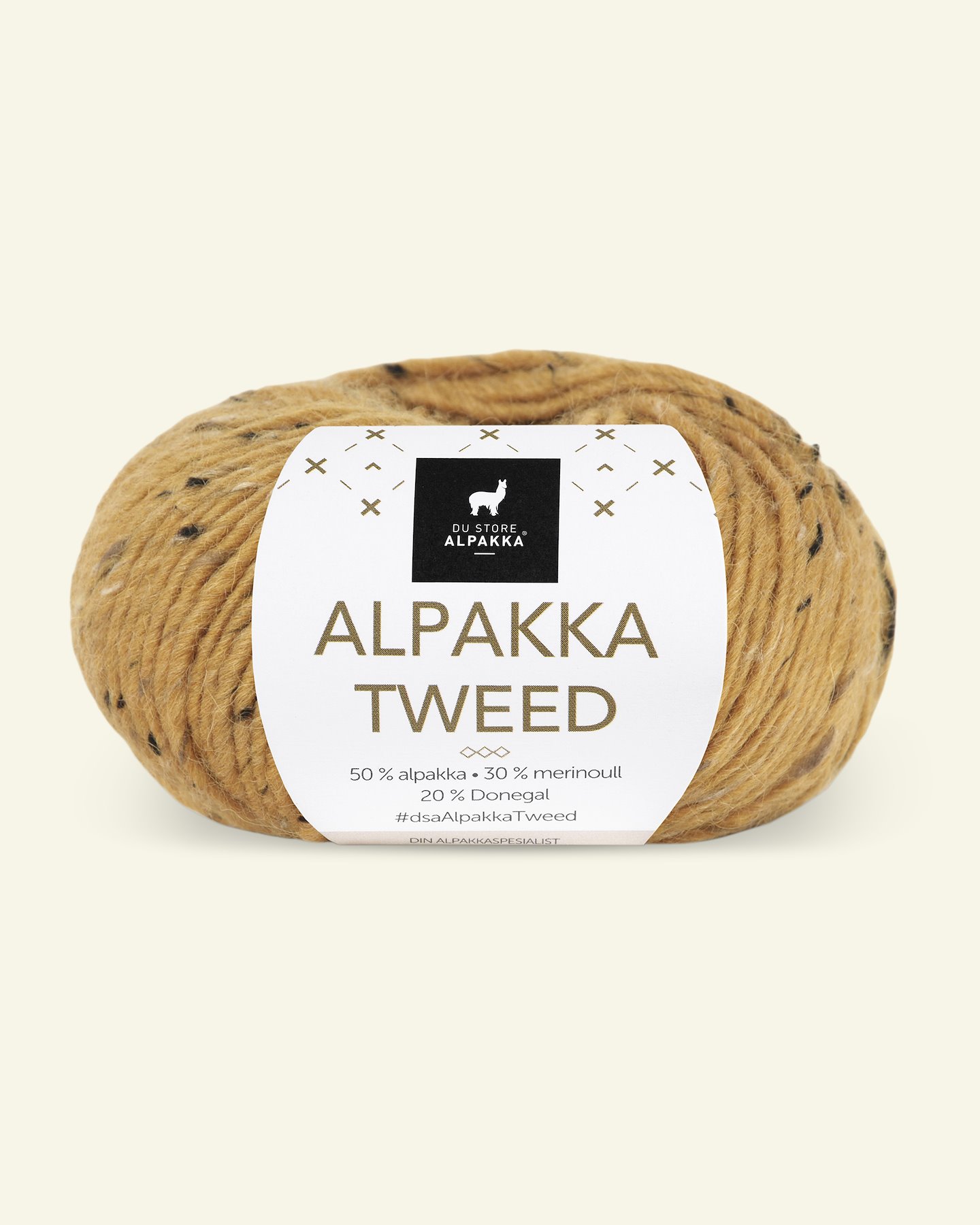 Du Store Alpakka, tweed uldgarn "Alpakka Tweed", varm gul (118) 90000528_pack