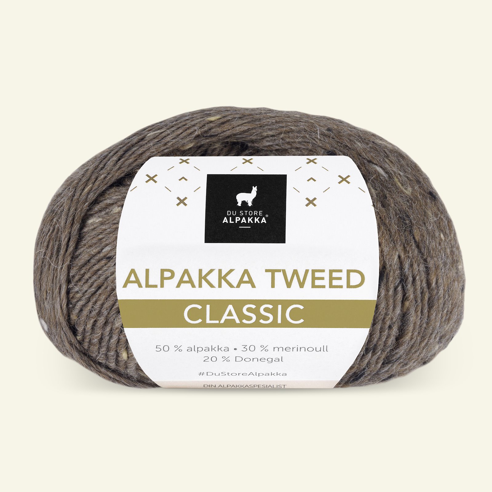Du Store Alpakka, tweed uldgarn "Tweed Classic", brun (112) 90000539_pack