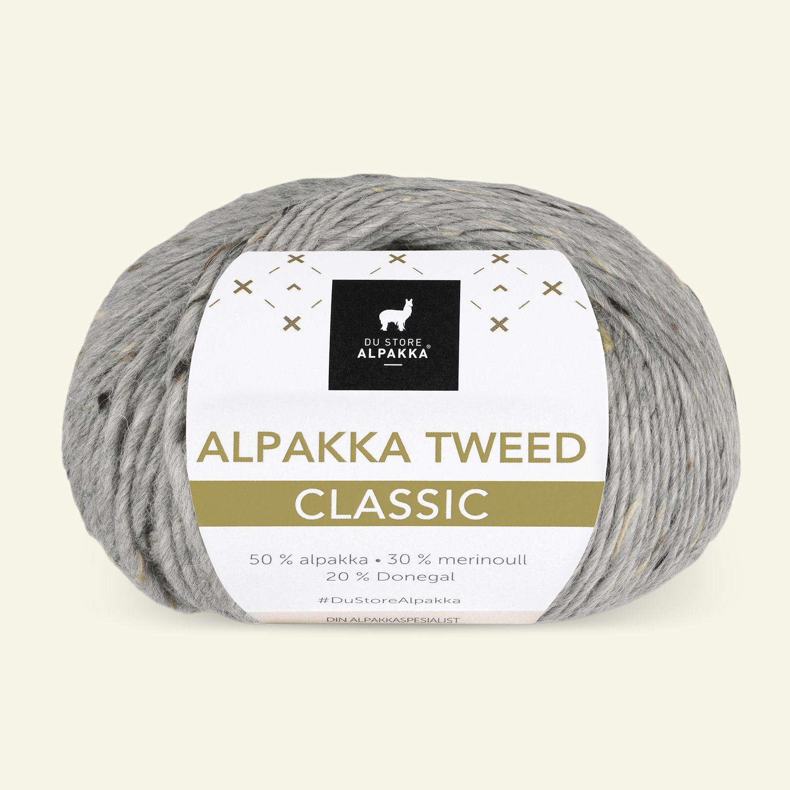 Du Store Alpakka, tweed uldgarn "Tweed Classic", grå (101) 90000536_pack