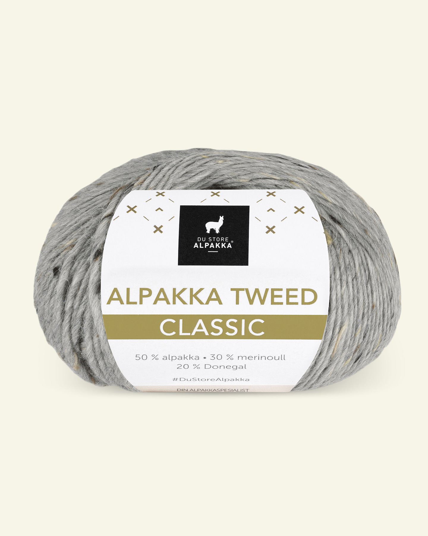 Du Store Alpakka, tweed uldgarn "Tweed Classic", grå (101) 90000536_pack