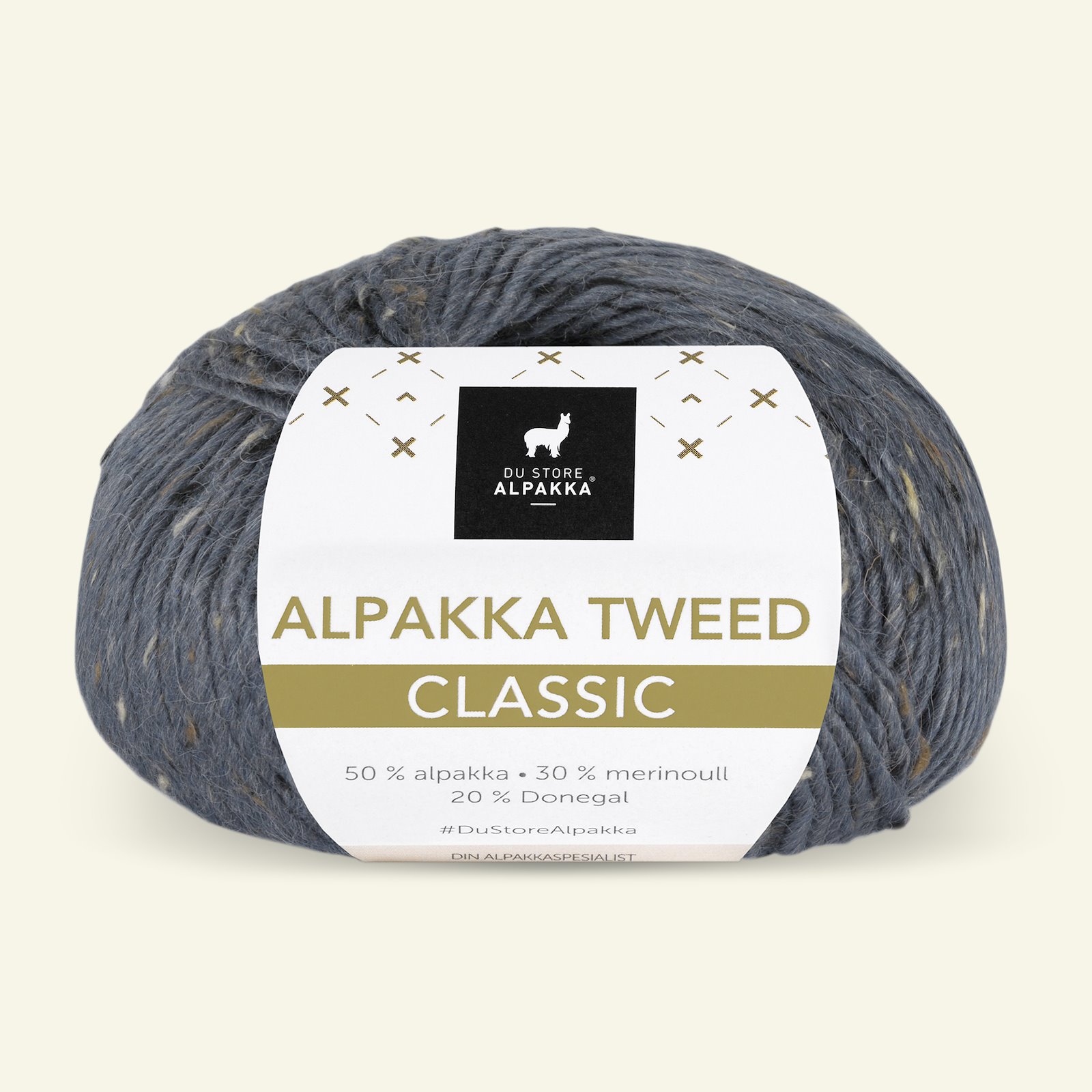 Du Store Alpakka, tweed uldgarn "Tweed Classic", gråblå (129) 90000543_pack