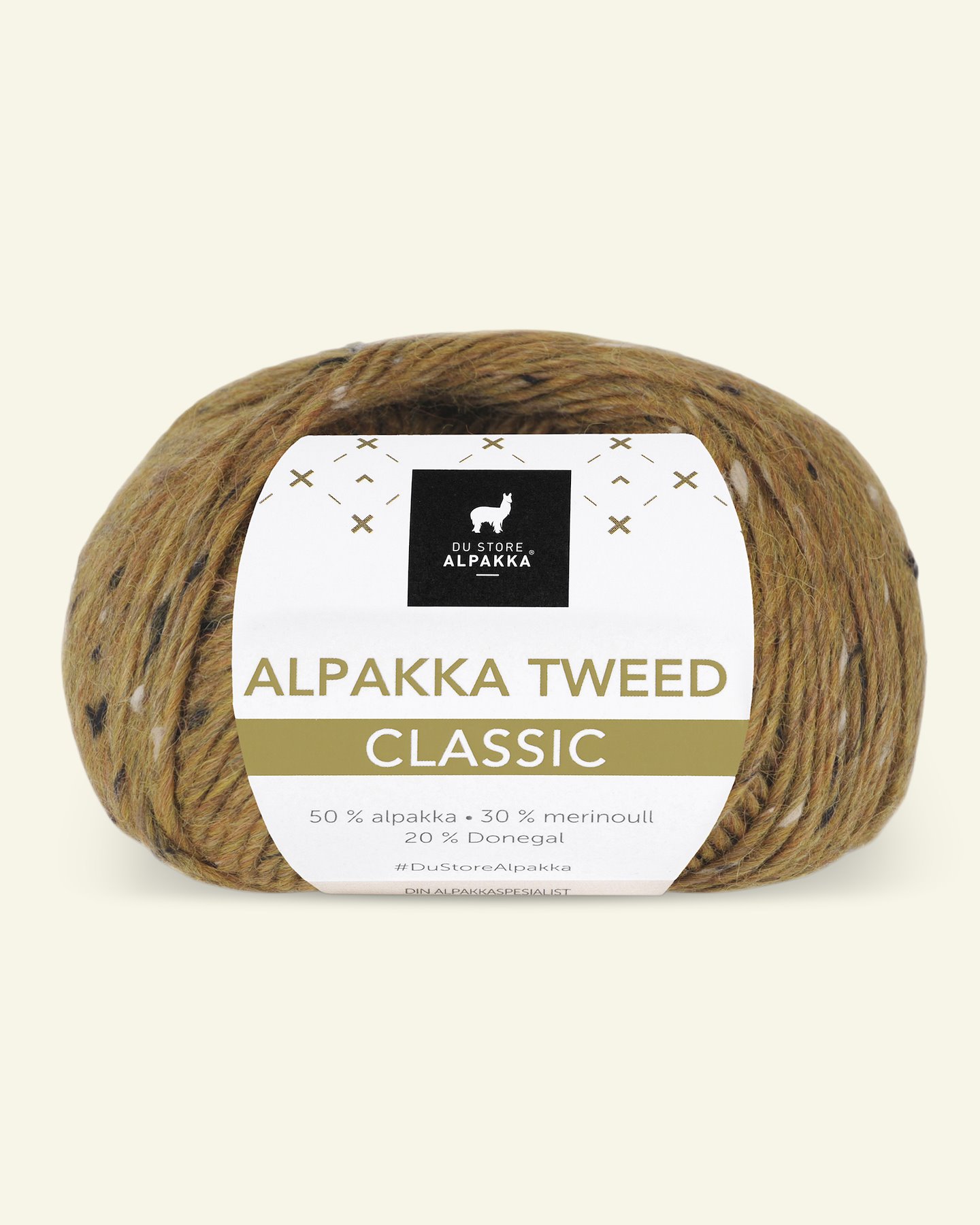 Du Store Alpakka, tweed uldgarn "Tweed Classic", sennep (130) 90000544_pack