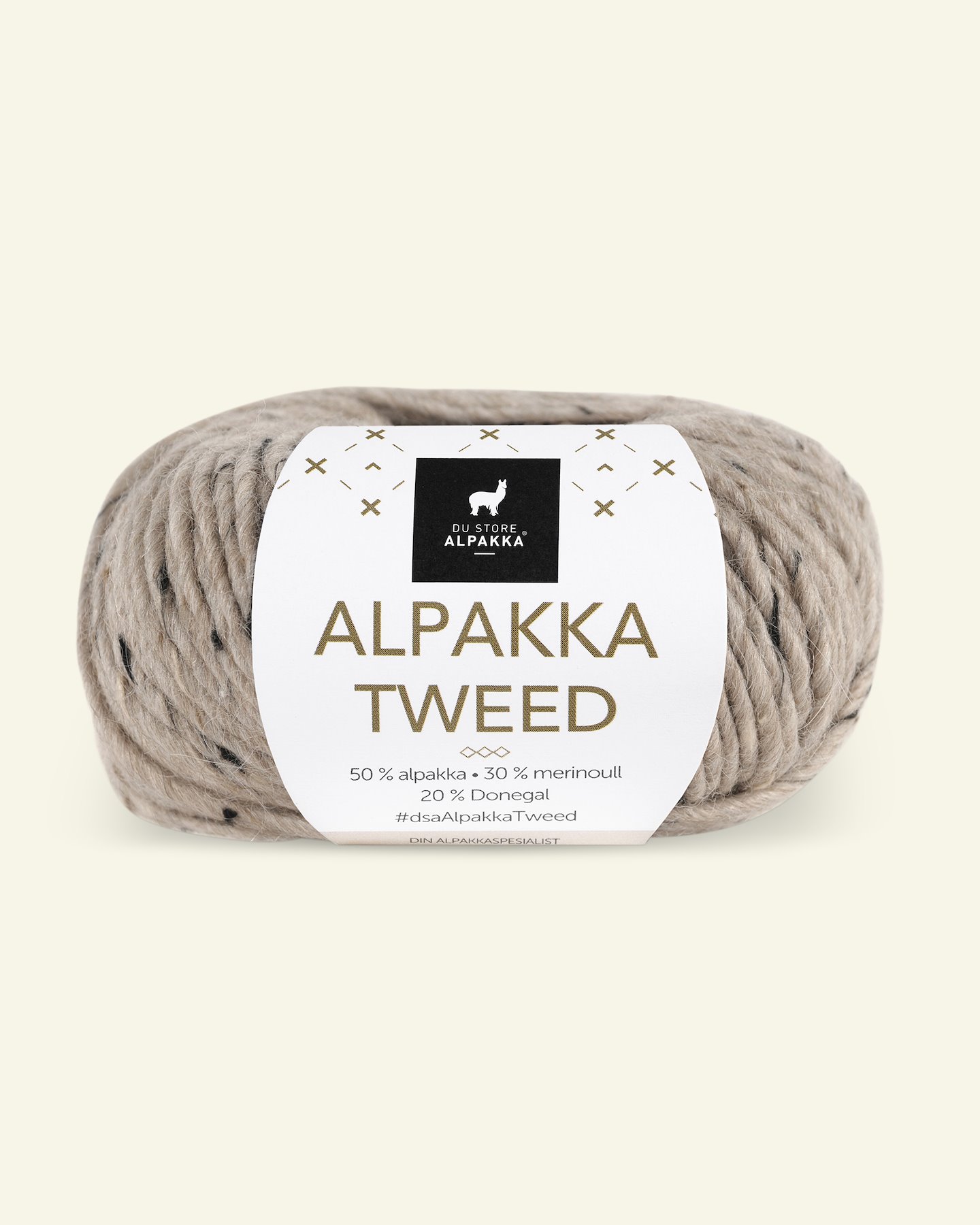 Du Store Alpakka, tweed ullgarn "Alpakka Tweed", beige (107) 90000523_pack
