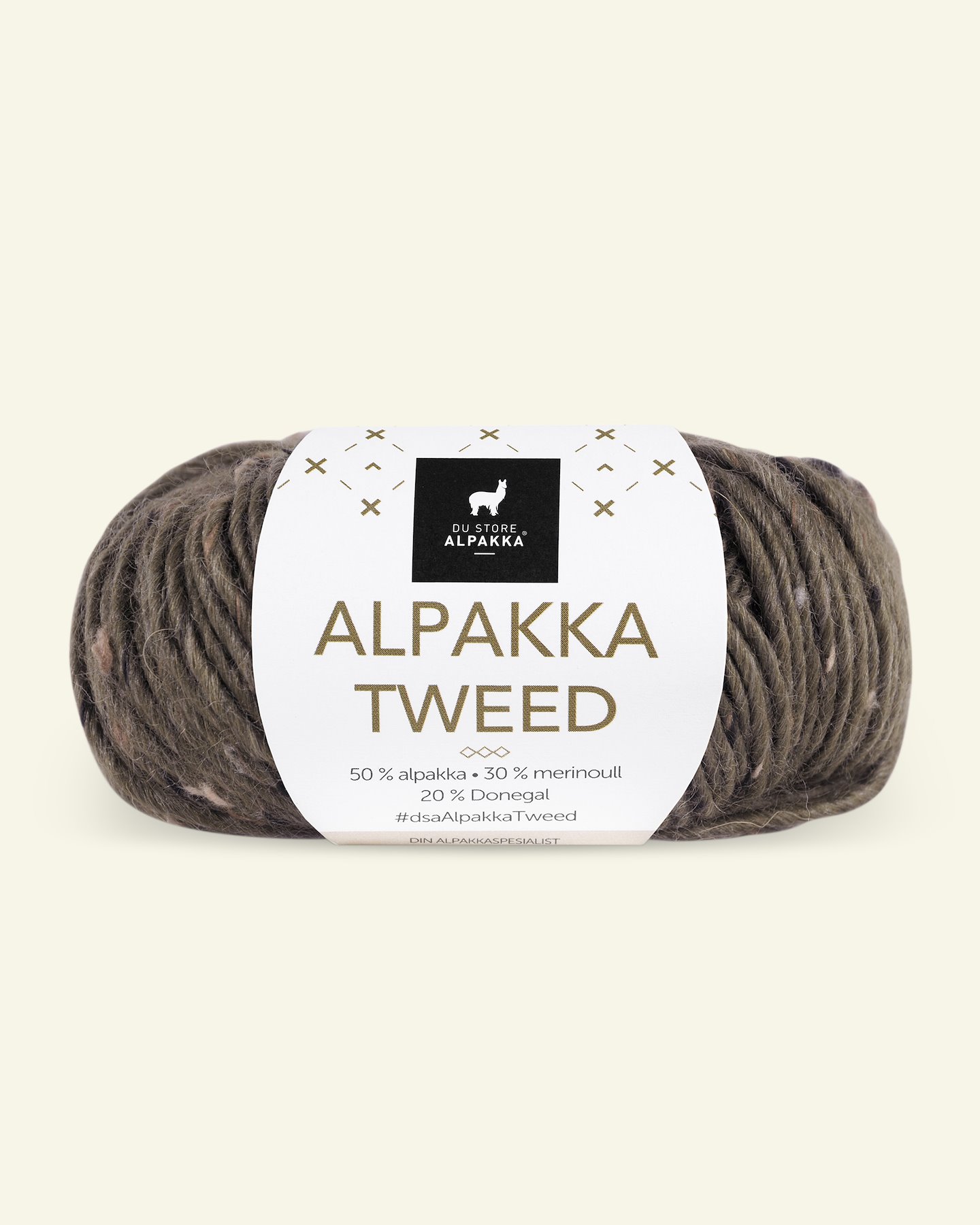 Du Store Alpakka, tweed ullgarn "Alpakka Tweed", brun (112) 90000525_pack