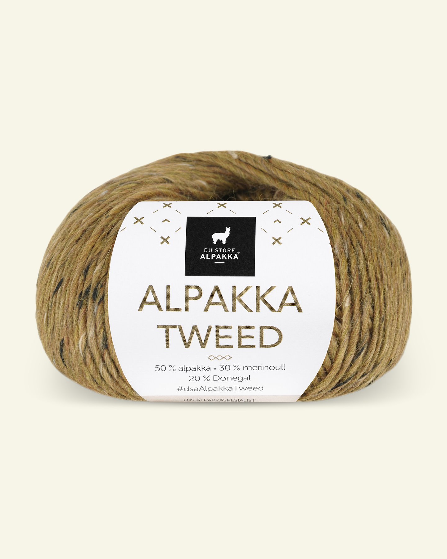 Du Store Alpakka, tweed ullgarn "Alpakka Tweed", sennep (130) 90000531_pack