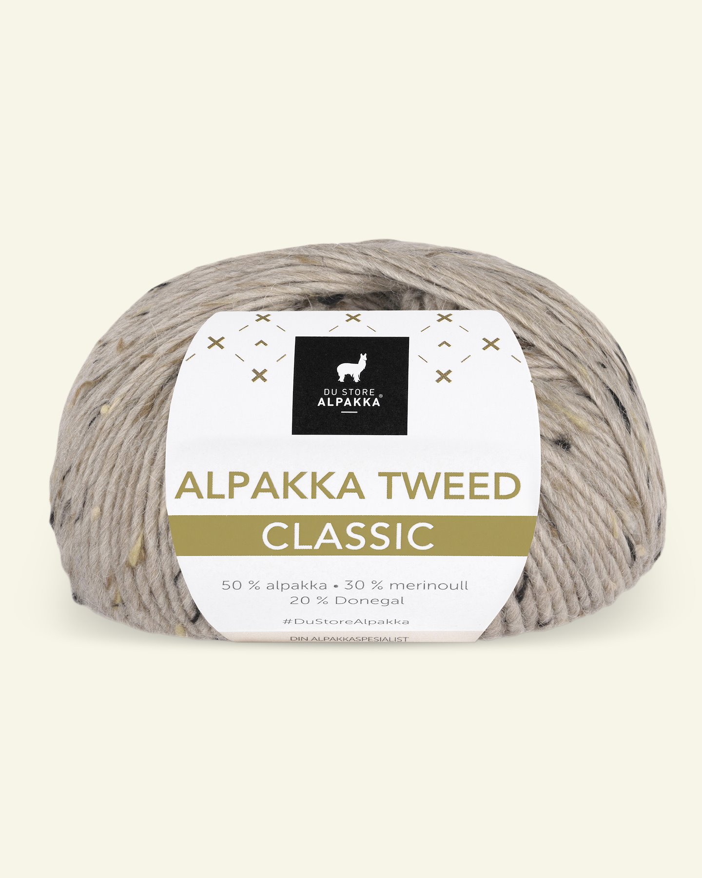 Du Store Alpakka, tweed ullgarn "Tweed Classic", beige (107) 90000538_pack