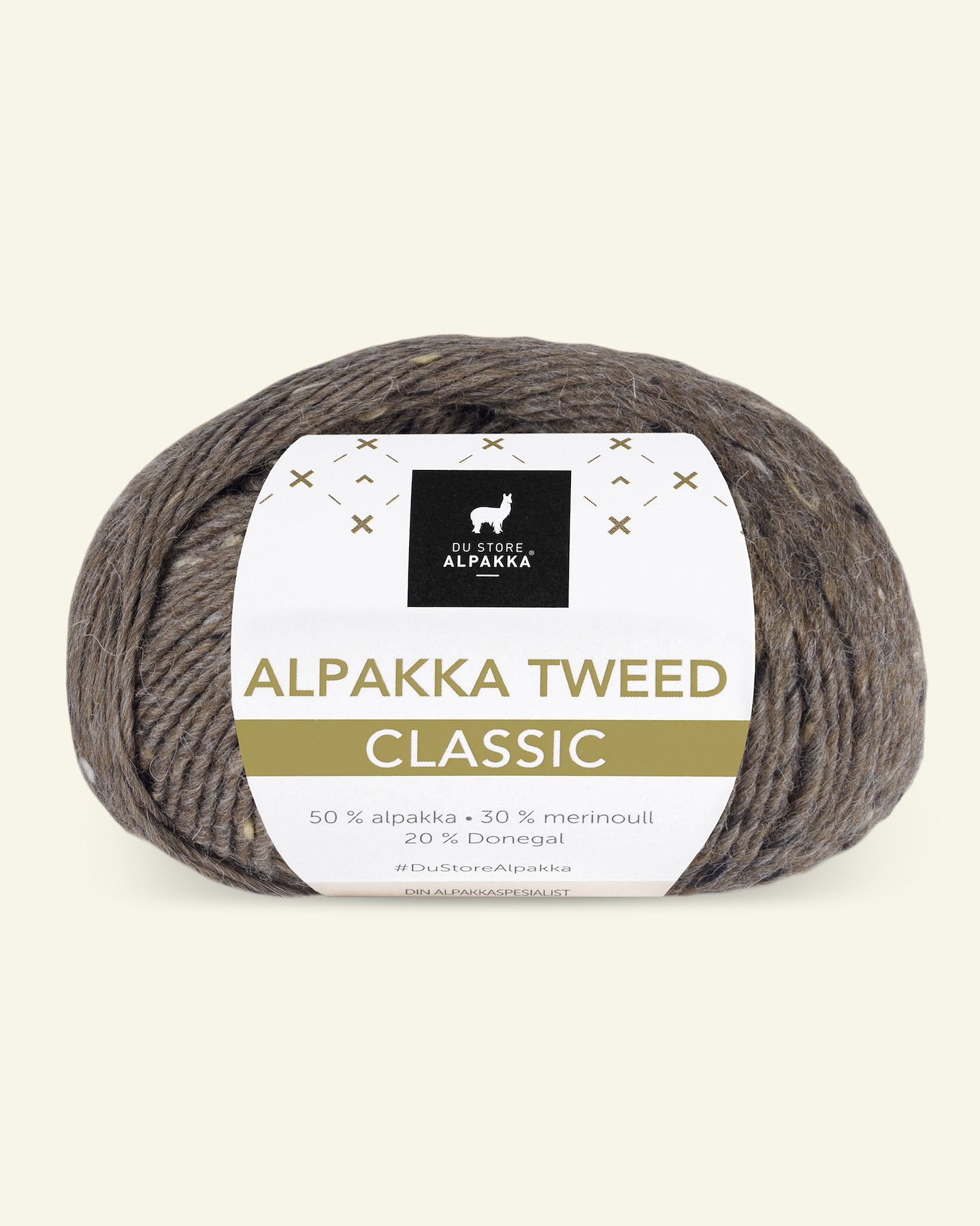 Du Store Alpakka,tweed ullgarn "Tweed Classic", brun (112) 90000539_pack