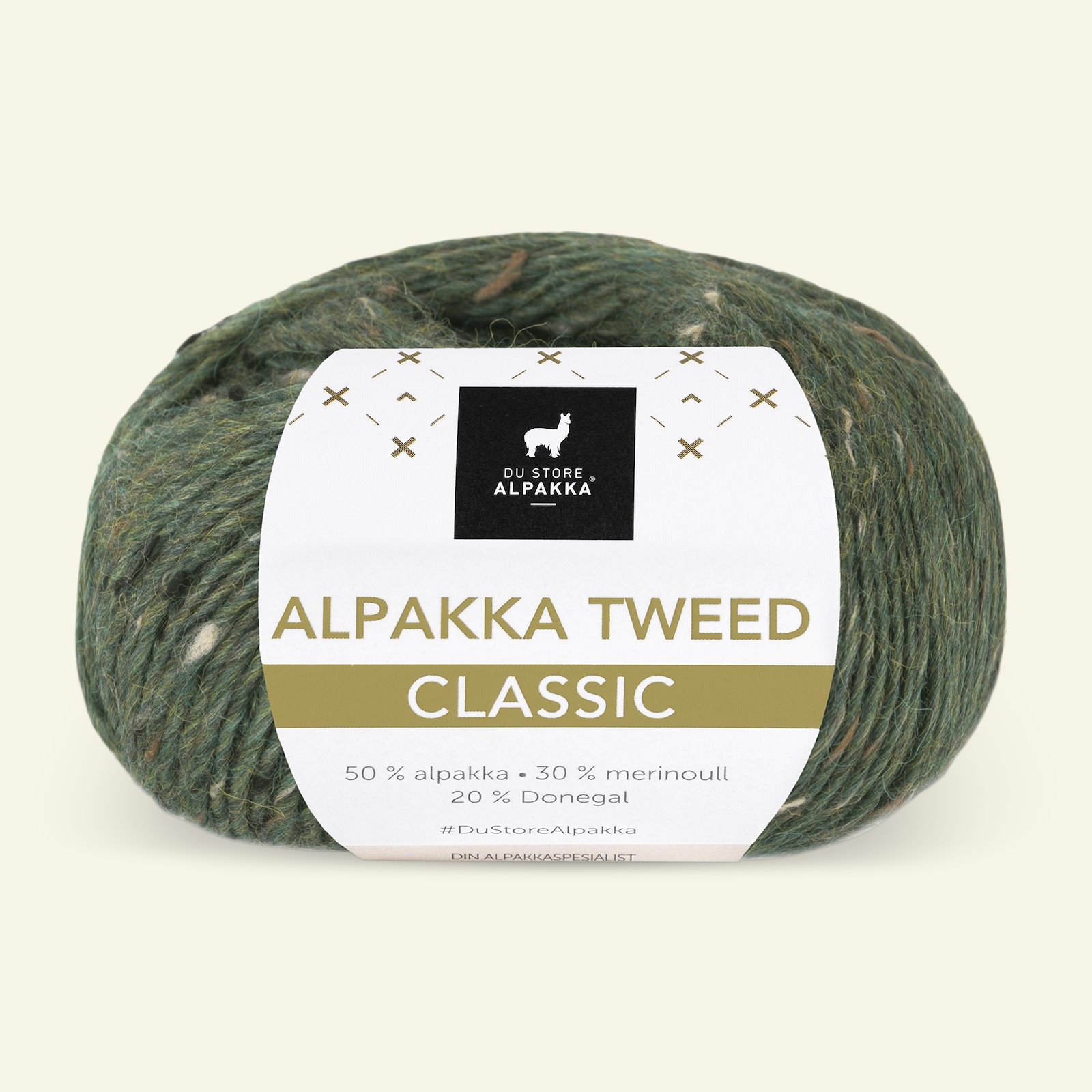 Du Store Alpakka, tweed ullgarn "Tweed Classic", grøn (132) 90000545_pack