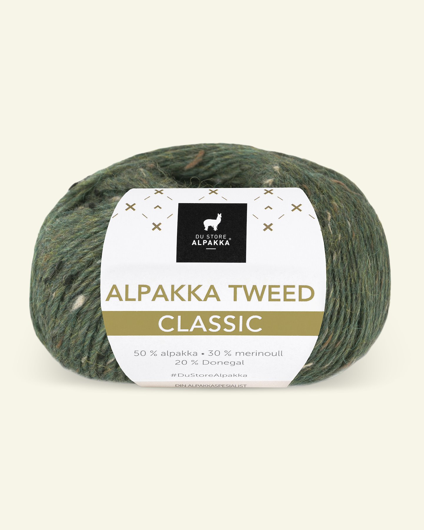 Du Store Alpakka, tweed ullgarn "Tweed Classic", grøn (132) 90000545_pack