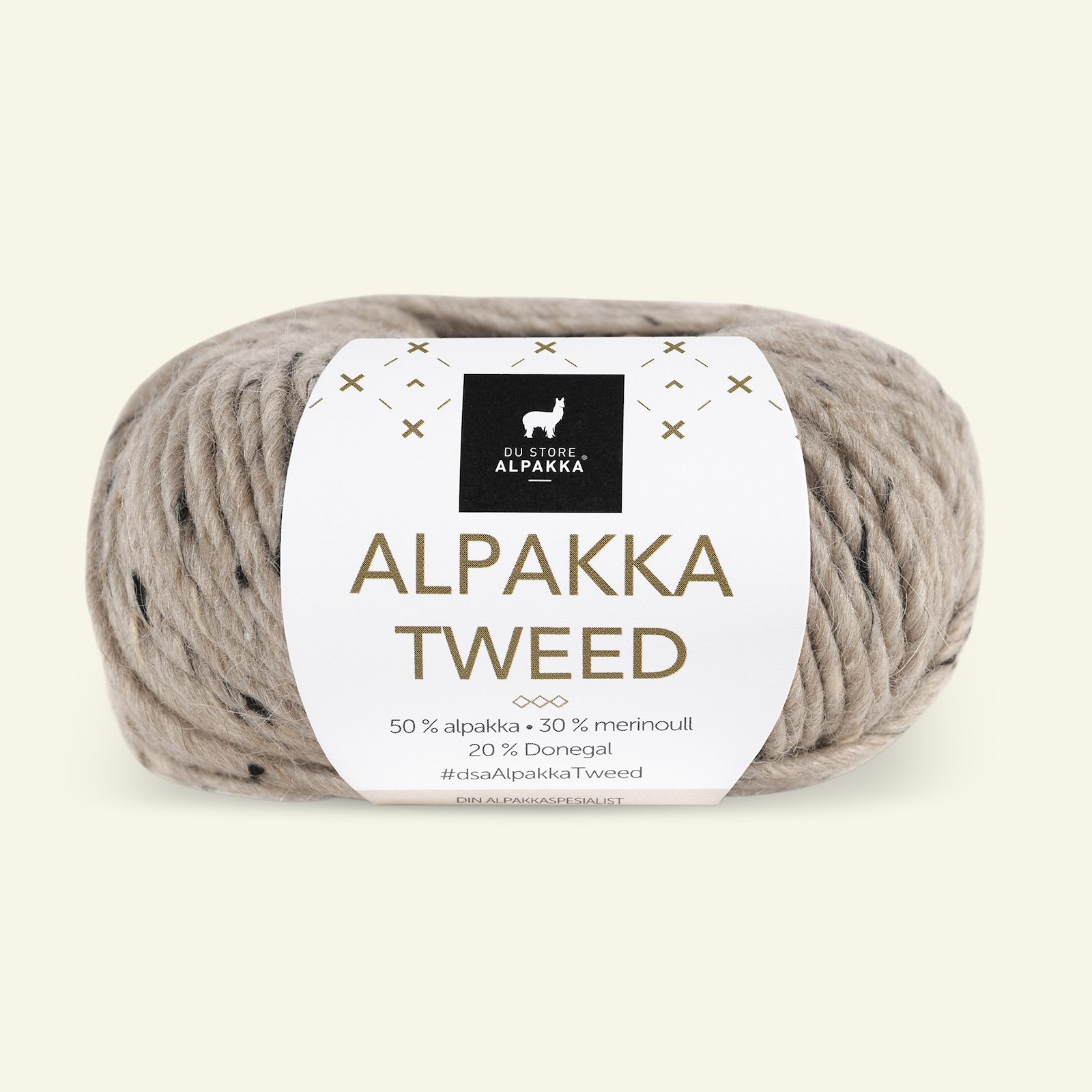 Du Store Alpakka, tweed wool yarn "Alpakka Tweed", beige (107) 90000523_pack