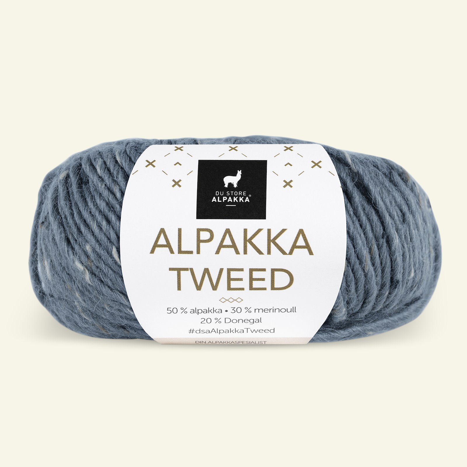 Du Store Alpakka, tweed wool yarn "Alpakka Tweed", blue (104) 90000522_pack