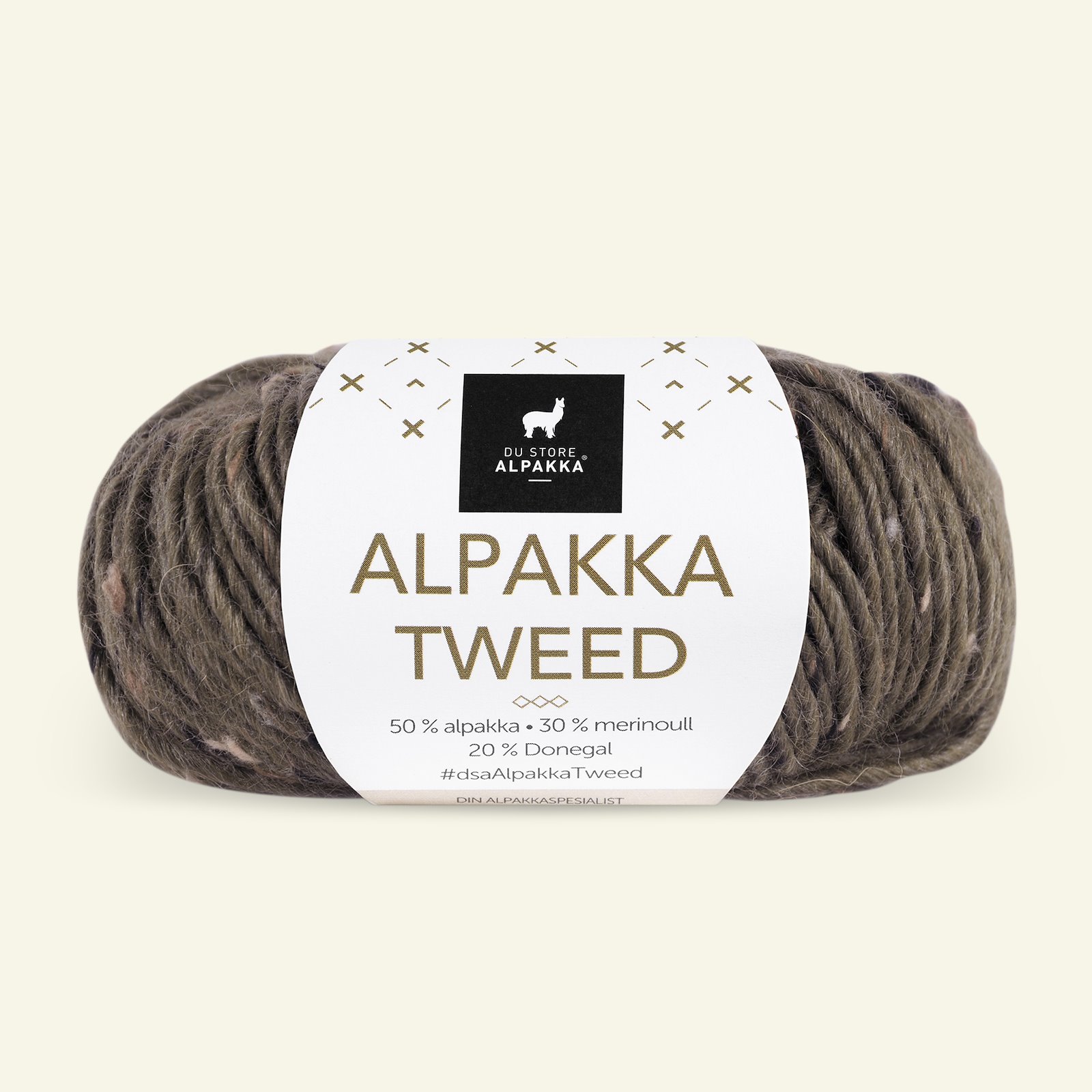 Du Store Alpakka, tweed wool yarn "Alpakka Tweed", brown (112) 90000525_pack