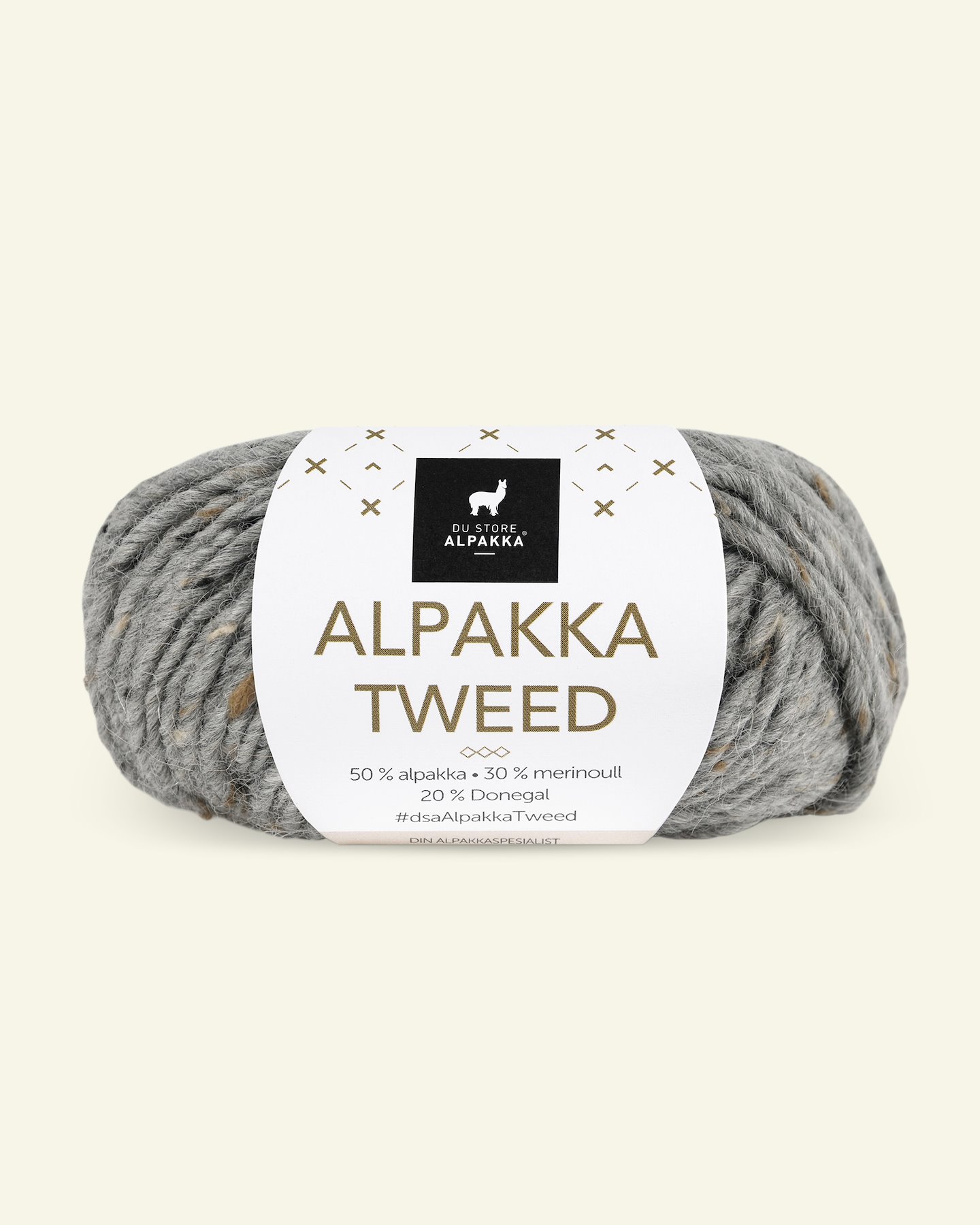 Du Store Alpakka, tweed wool yarn "Alpakka Tweed", grey (101) 90000520_pack