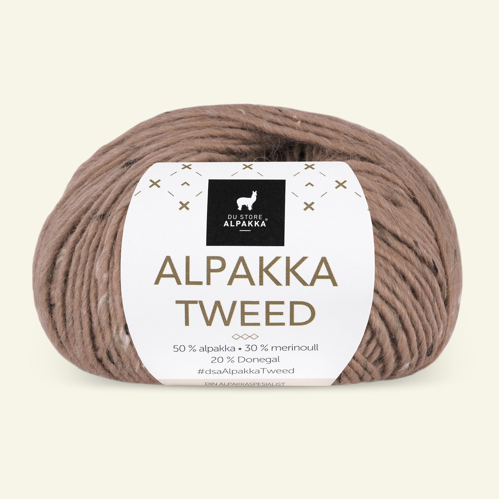 Du Store Alpakka, tweed wool yarn "Alpakka Tweed", nougat (134) 90000534_pack