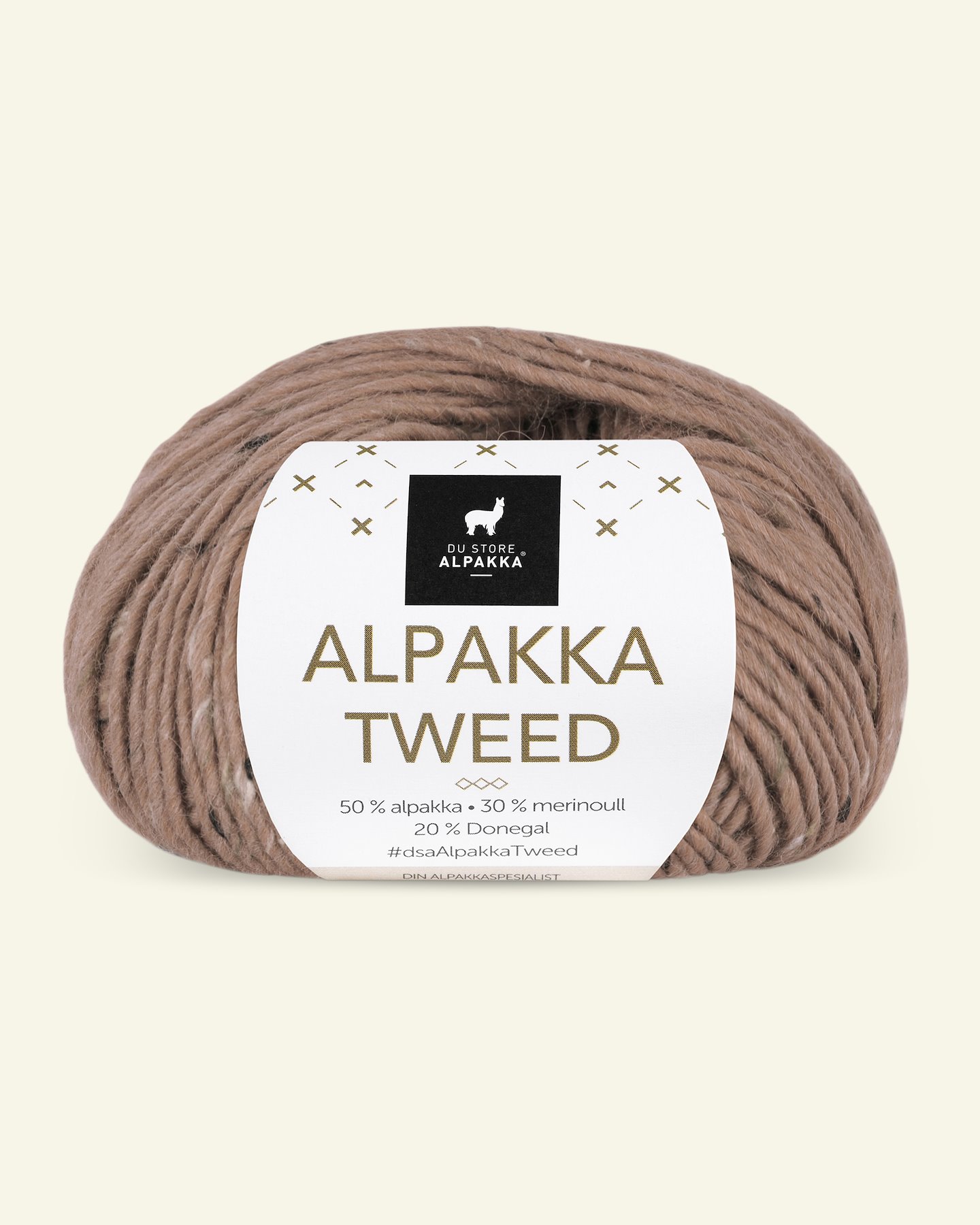 Du Store Alpakka, tweed wool yarn "Alpakka Tweed", nougat (134) 90000534_pack