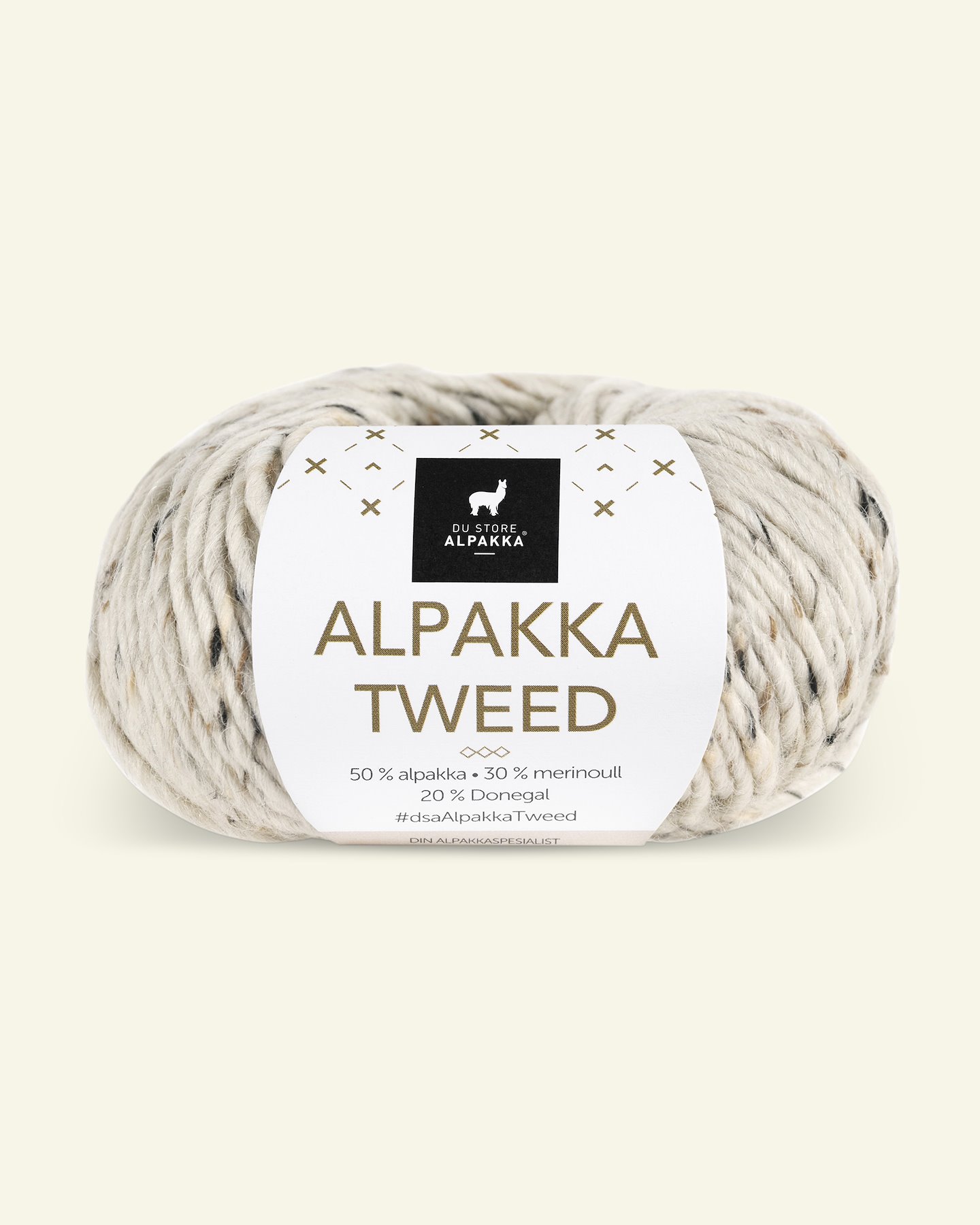Du Store Alpakka, tweed wool yarn "Alpakka Tweed", putty (113) 90000526_pack