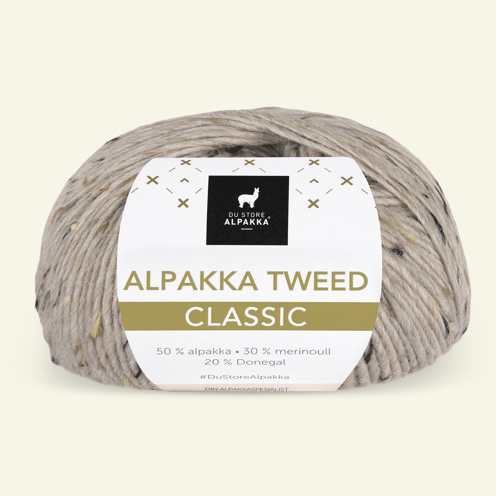 Du Store Alpakka, tweed wool yarn "Tweed Classic", beige (107) 90000538_pack