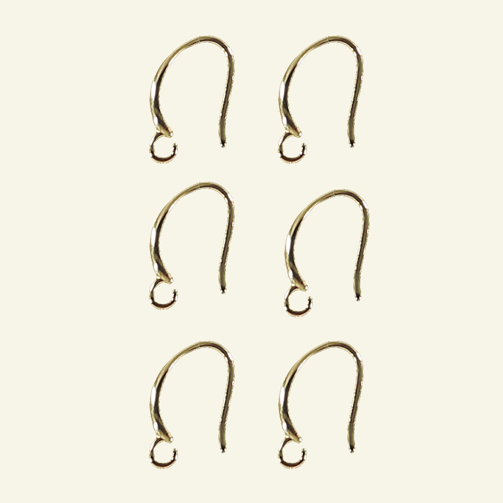 Ear ring 14mm gold colored 6pcs 45382_pack