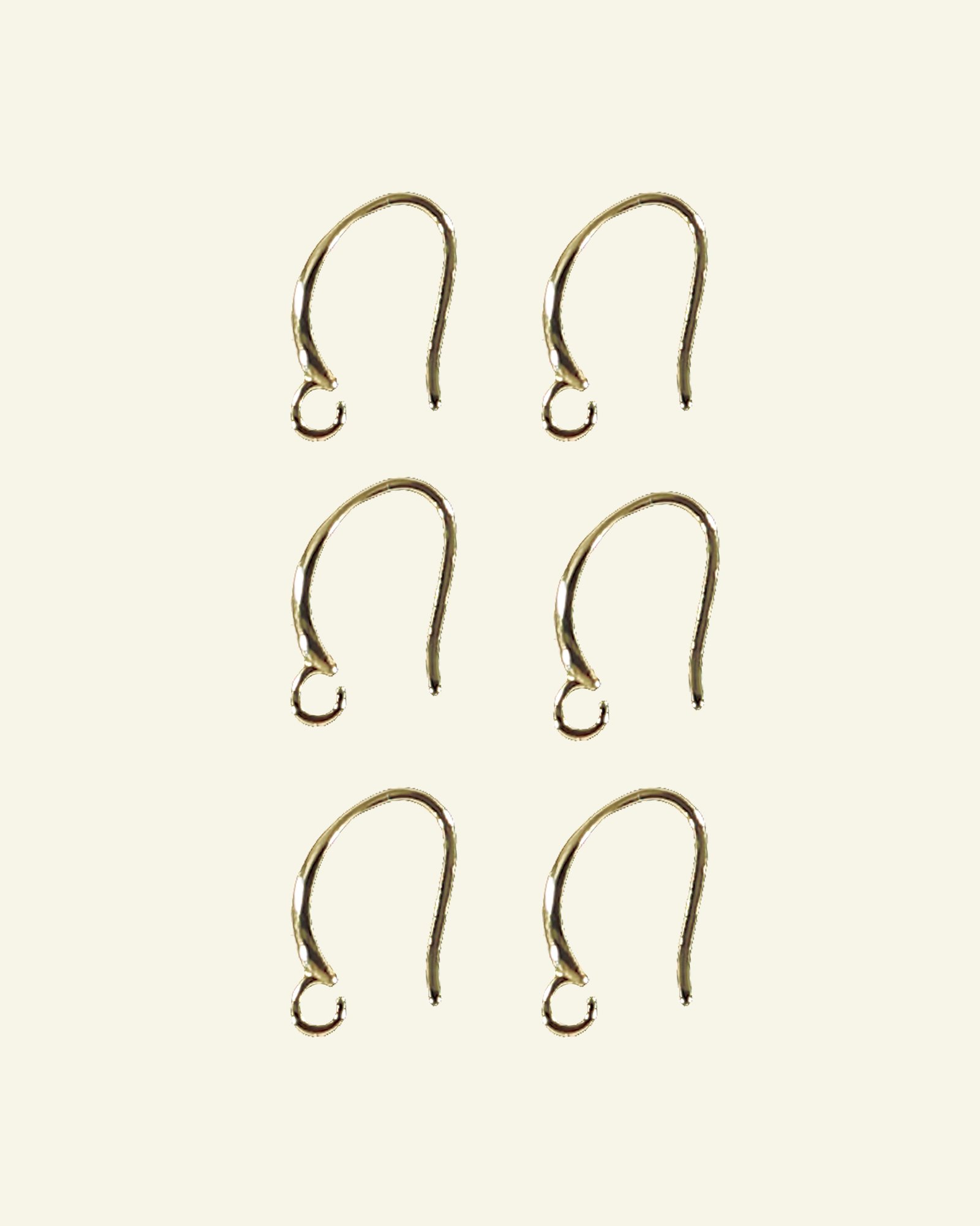 Ear ring 14mm gold colored 6pcs 45382_pack