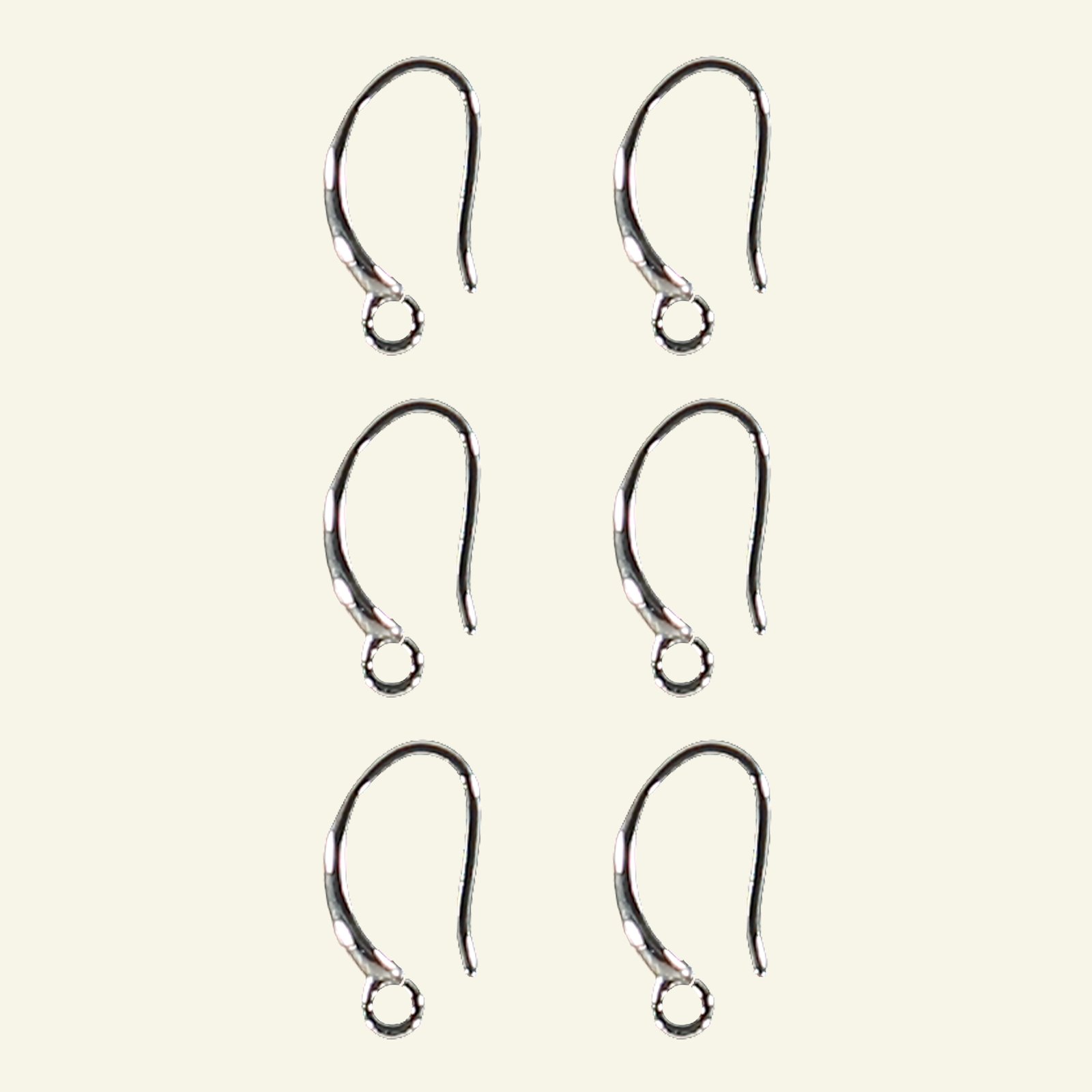 Ear ring 14mm silver colored 6pcs 45383_pack