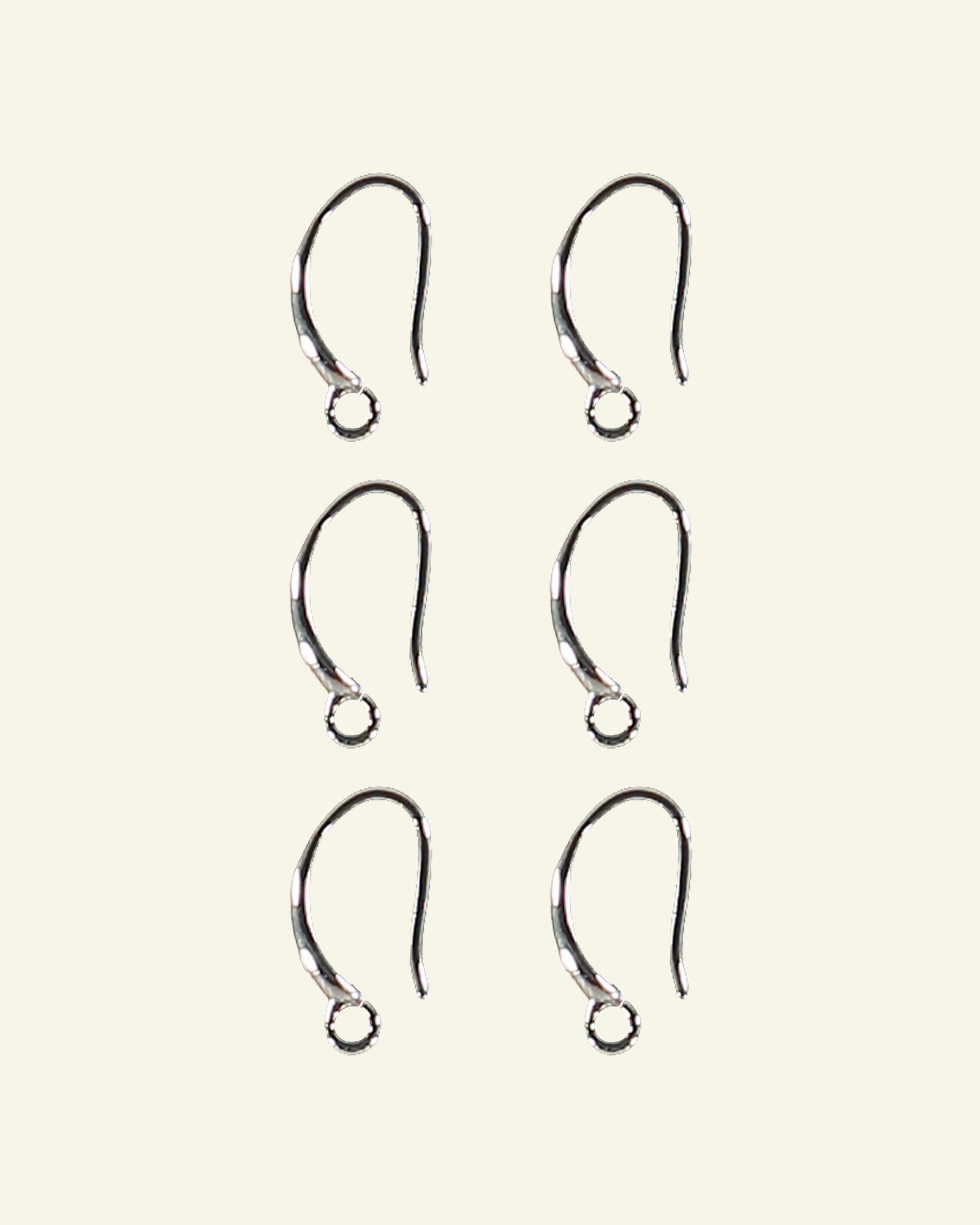 Ear ring 14mm silver colored 6pcs 45383_pack