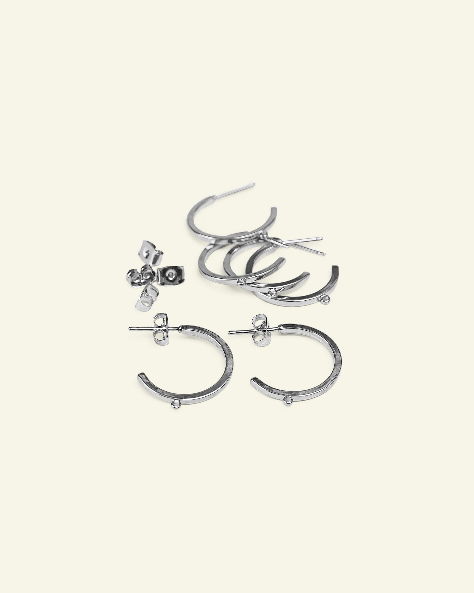 Ear ring hoops 21mm silver 6pcs 45381_pack