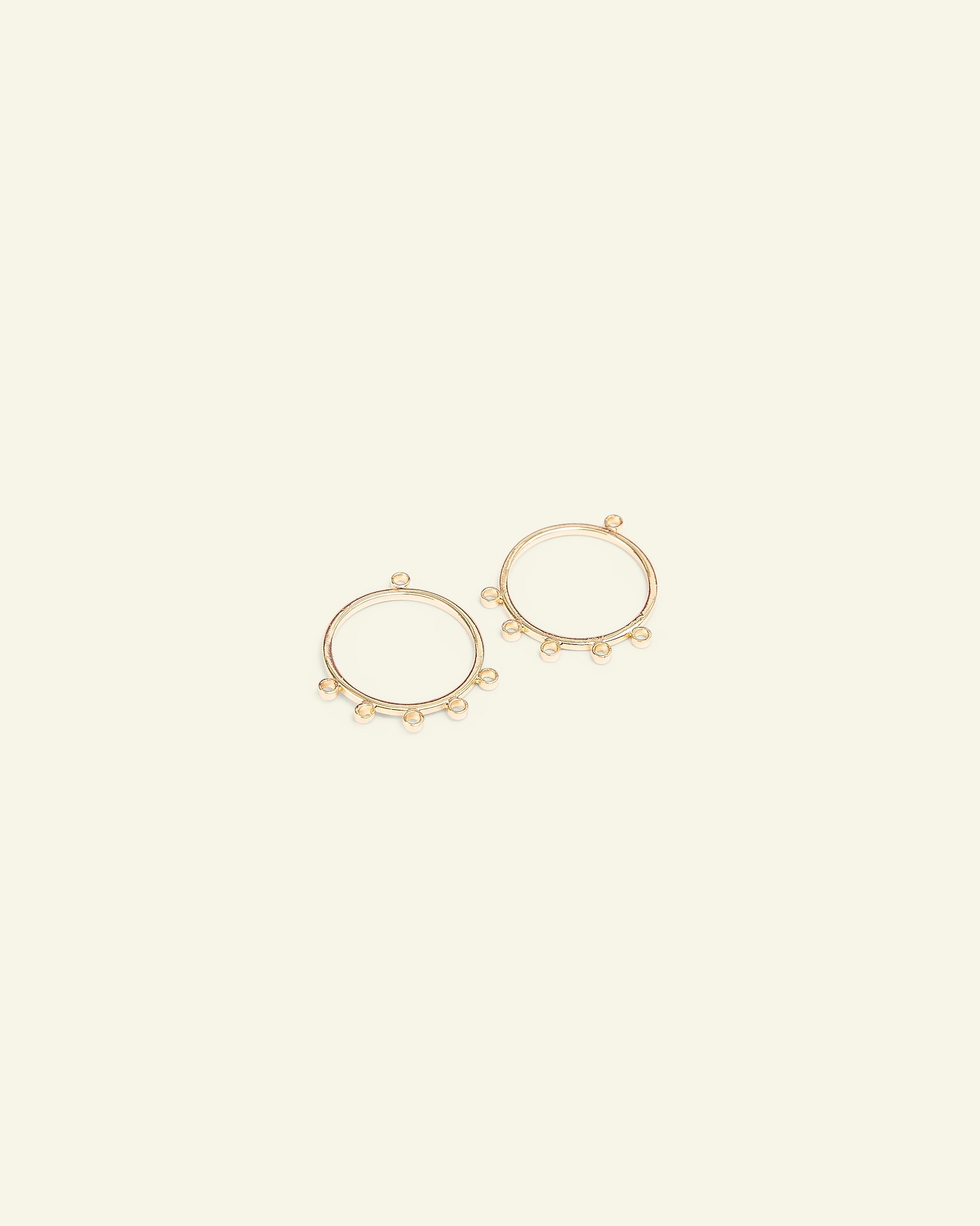 Ear ring m/5 eyes 16mm gold colored 2pcs 45720_pack
