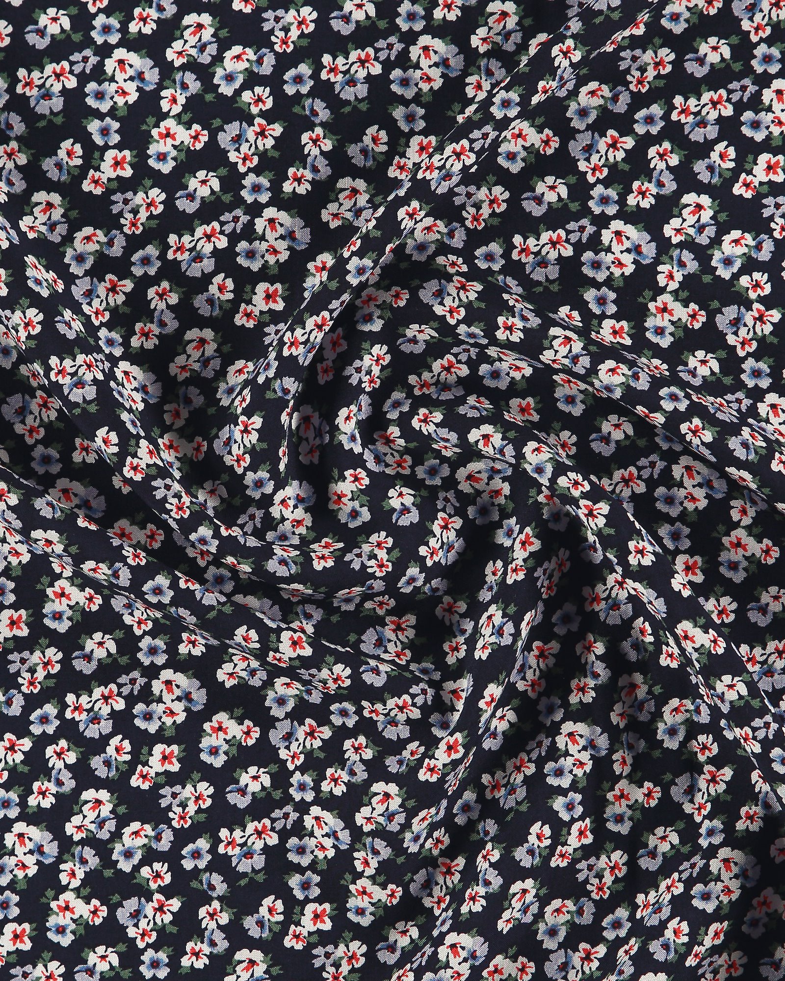 Ecovero woven viscose blue with flowers 710704_pack