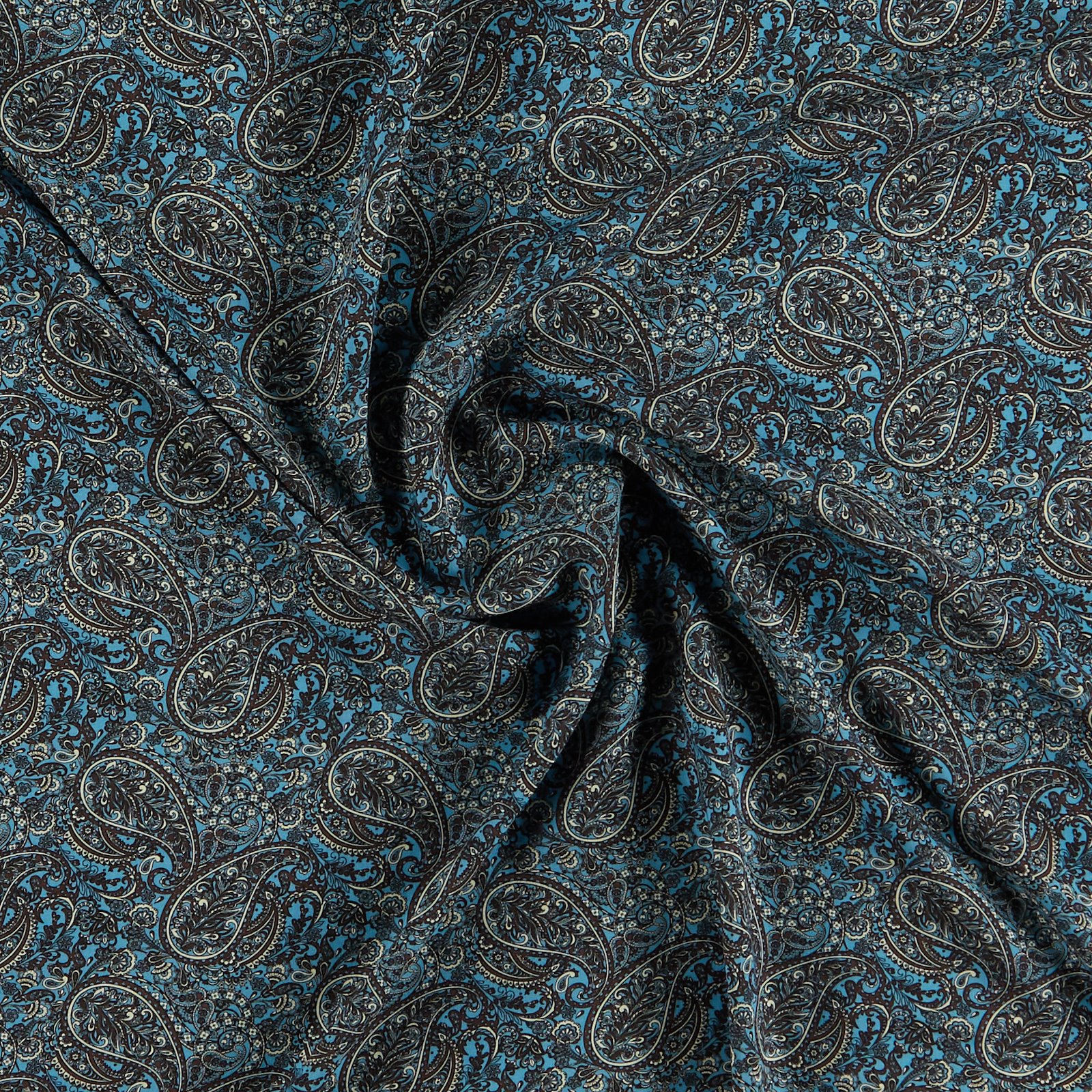 Ecovero woven viscose with blue paisley 710827_pack