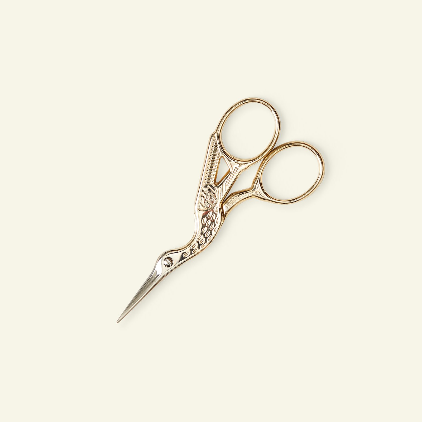 Embroidery scissors stork 9cm gold col. 42012_pack