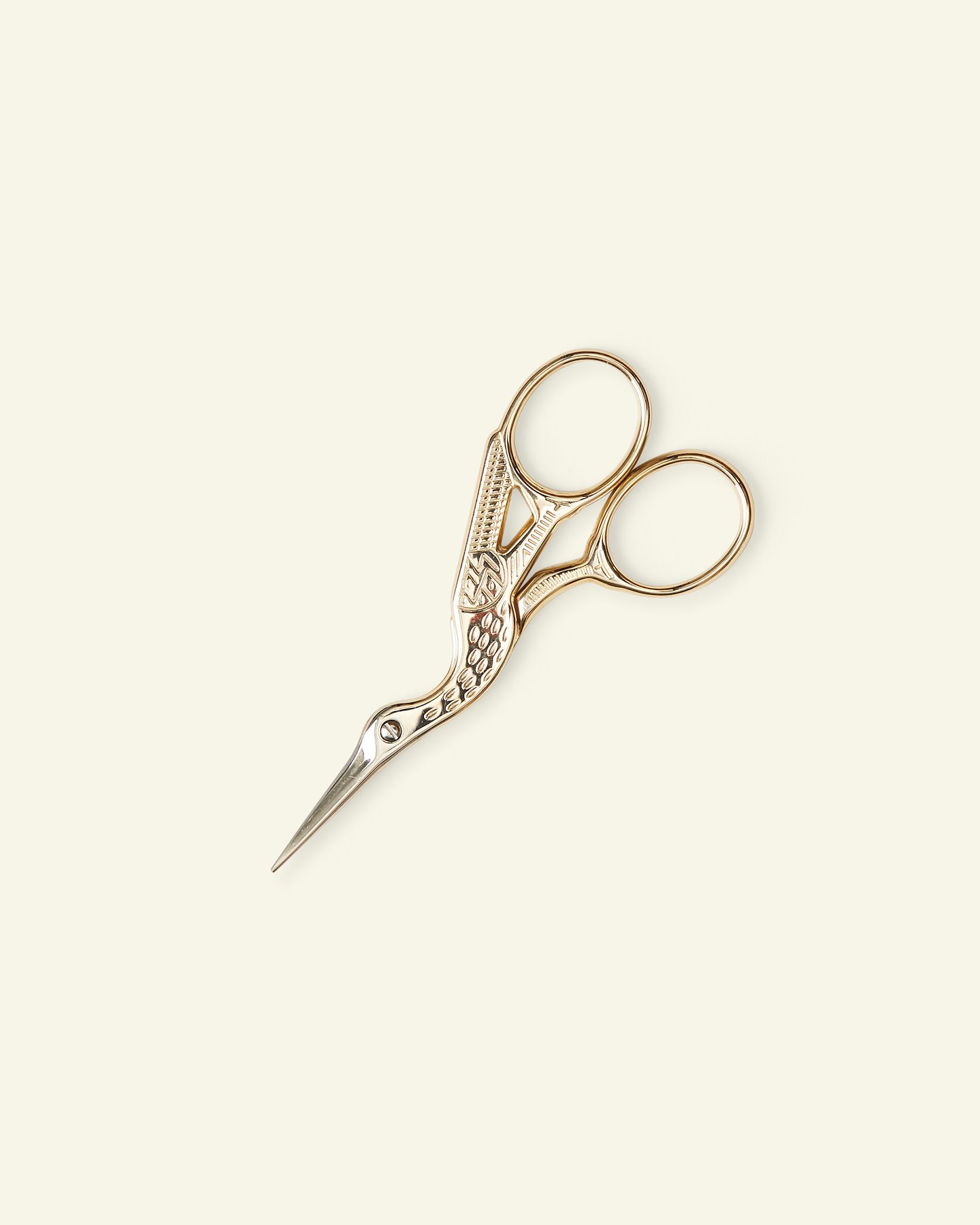 Embroidery scissors stork 9cm gold col. 42012_pack