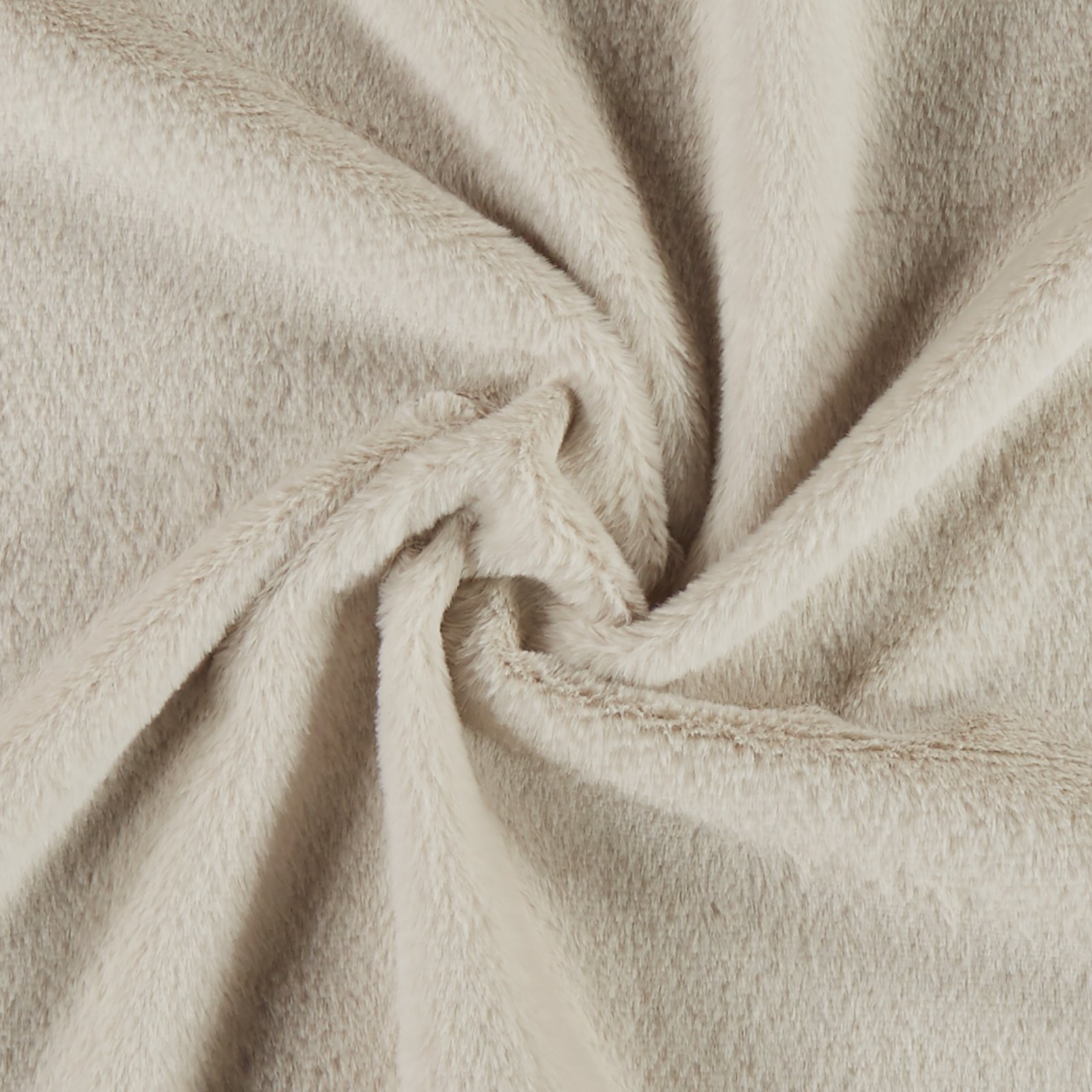Beige Soft Plush Fabric for Sewing Fluffy Polyester Apparel Cotton