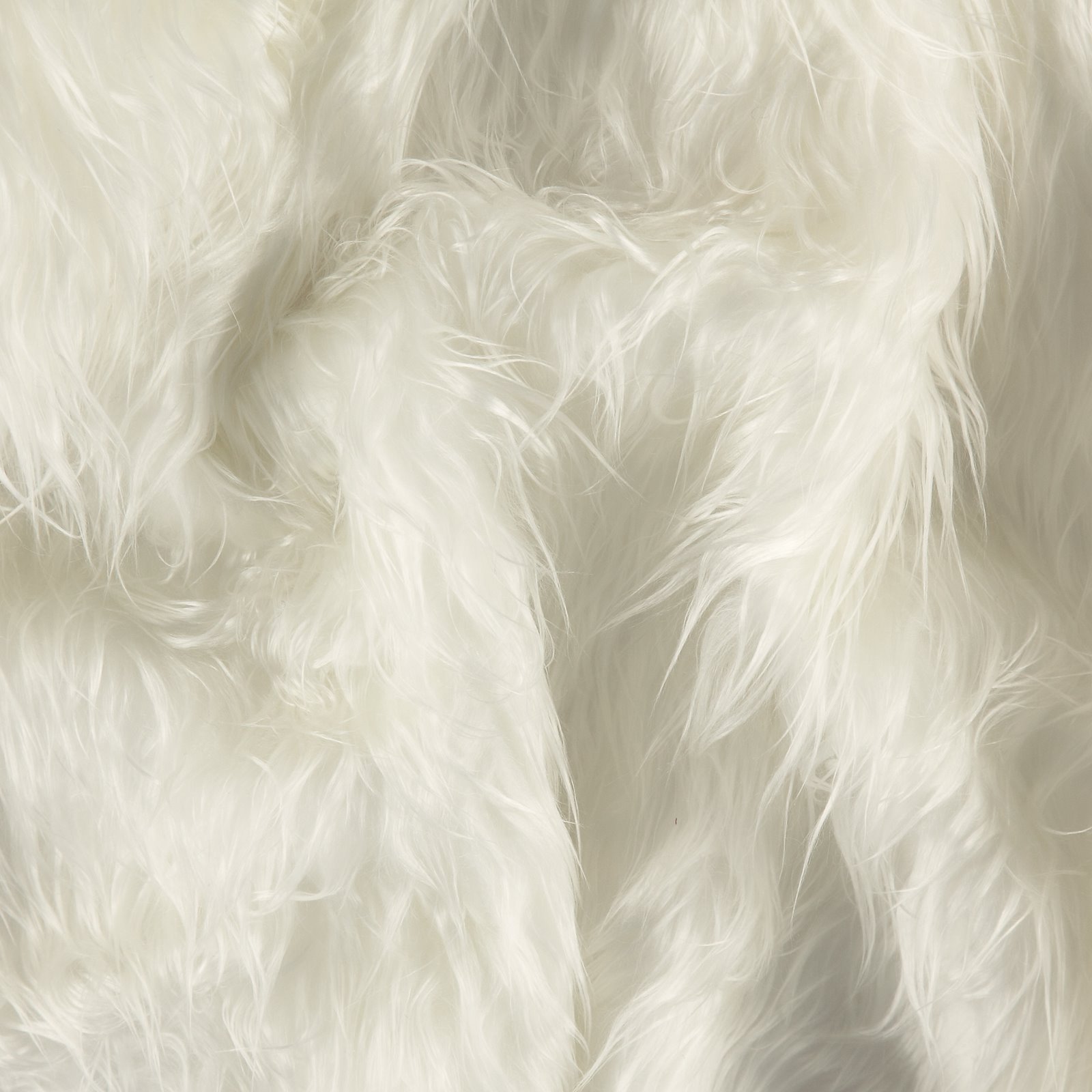 Fake long haired fur white 50mm 910071_pack